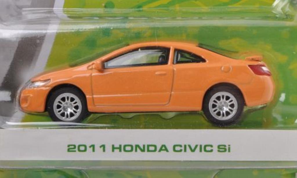 Honda Civic 1/64 Greenlight Si orange-beige 2011 modellino in miniatura