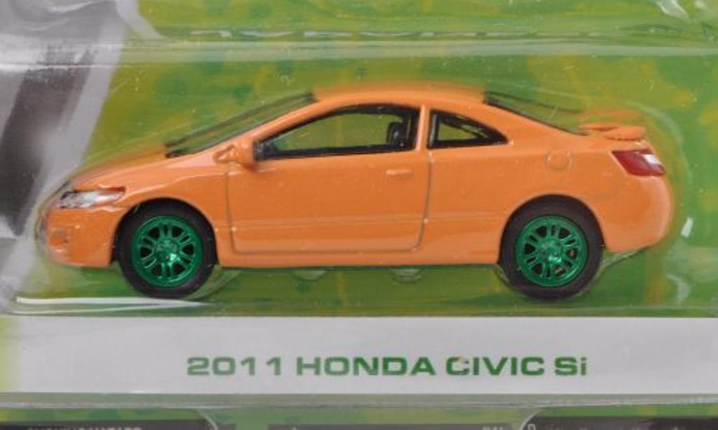 Honda Civic 1/64 Greenlight Si orange-beige Special Version 2011 modellino in miniatura
