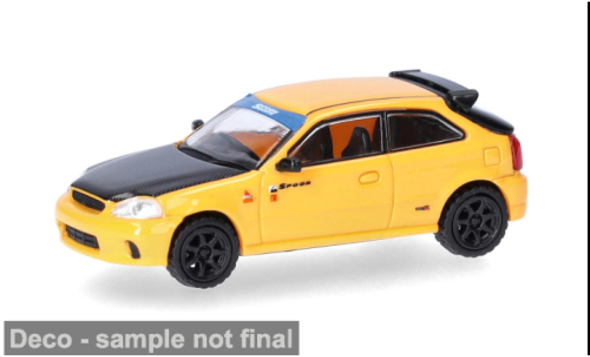 Honda Civic 1/87 Micro City 87 Type R (EK9) gelb/schwarz 1:87 modellini auto