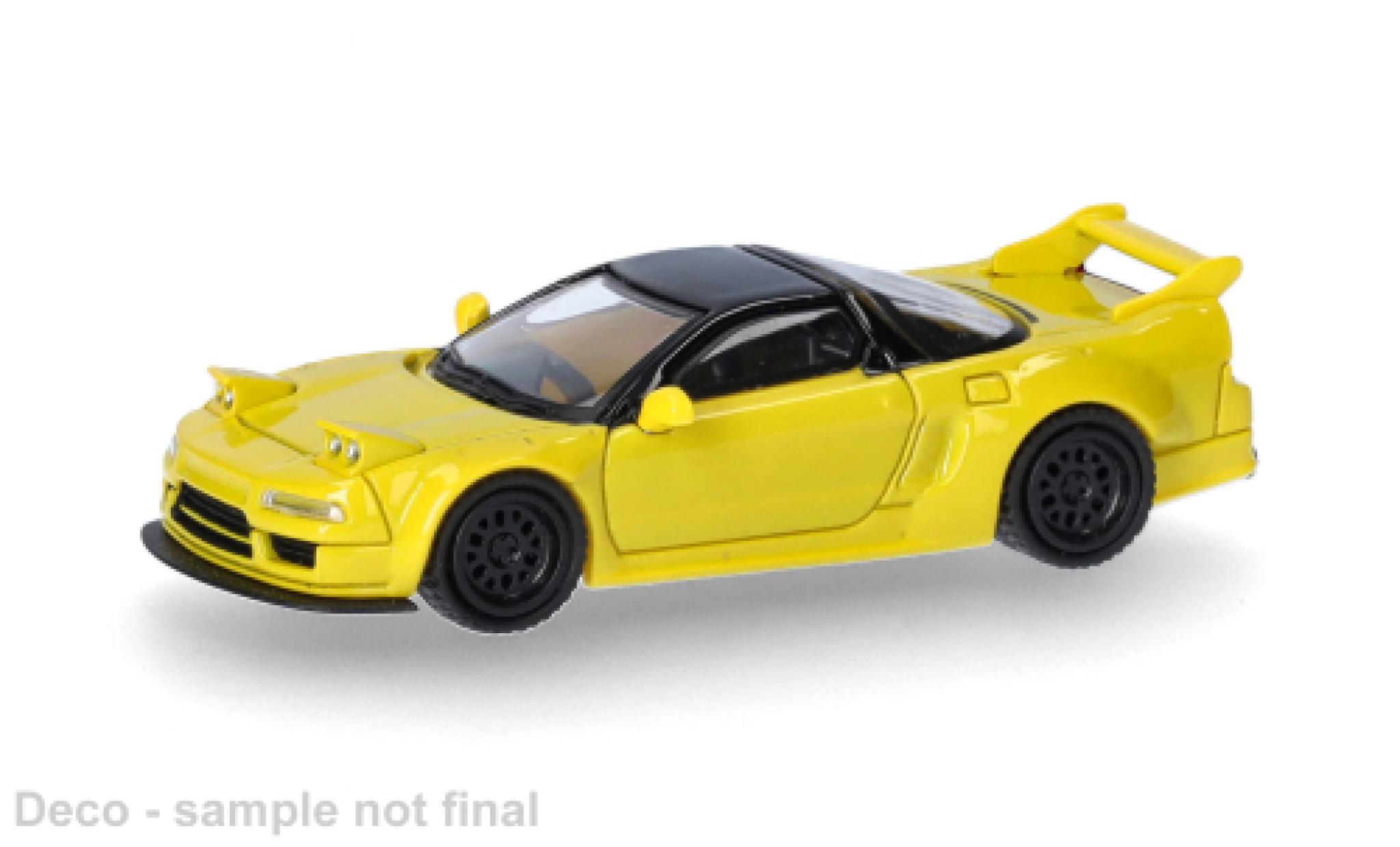 Honda NSX 1/87 Micro City 87 mit austauschbaren Scheinwerfern gelb 1:87 modellini auto