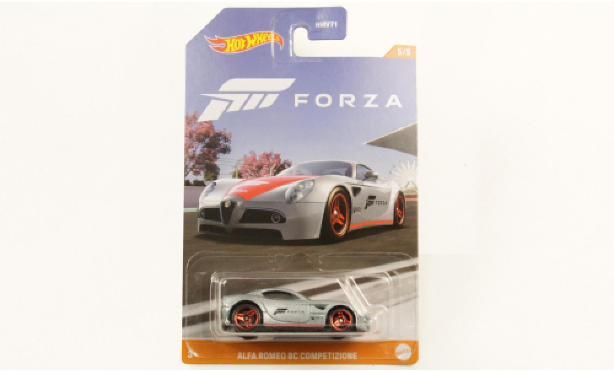 Alfa Romeo 8C 1/64 Hot Wheels Competizione metallise grau Forza 1:64 modellino in miniatura