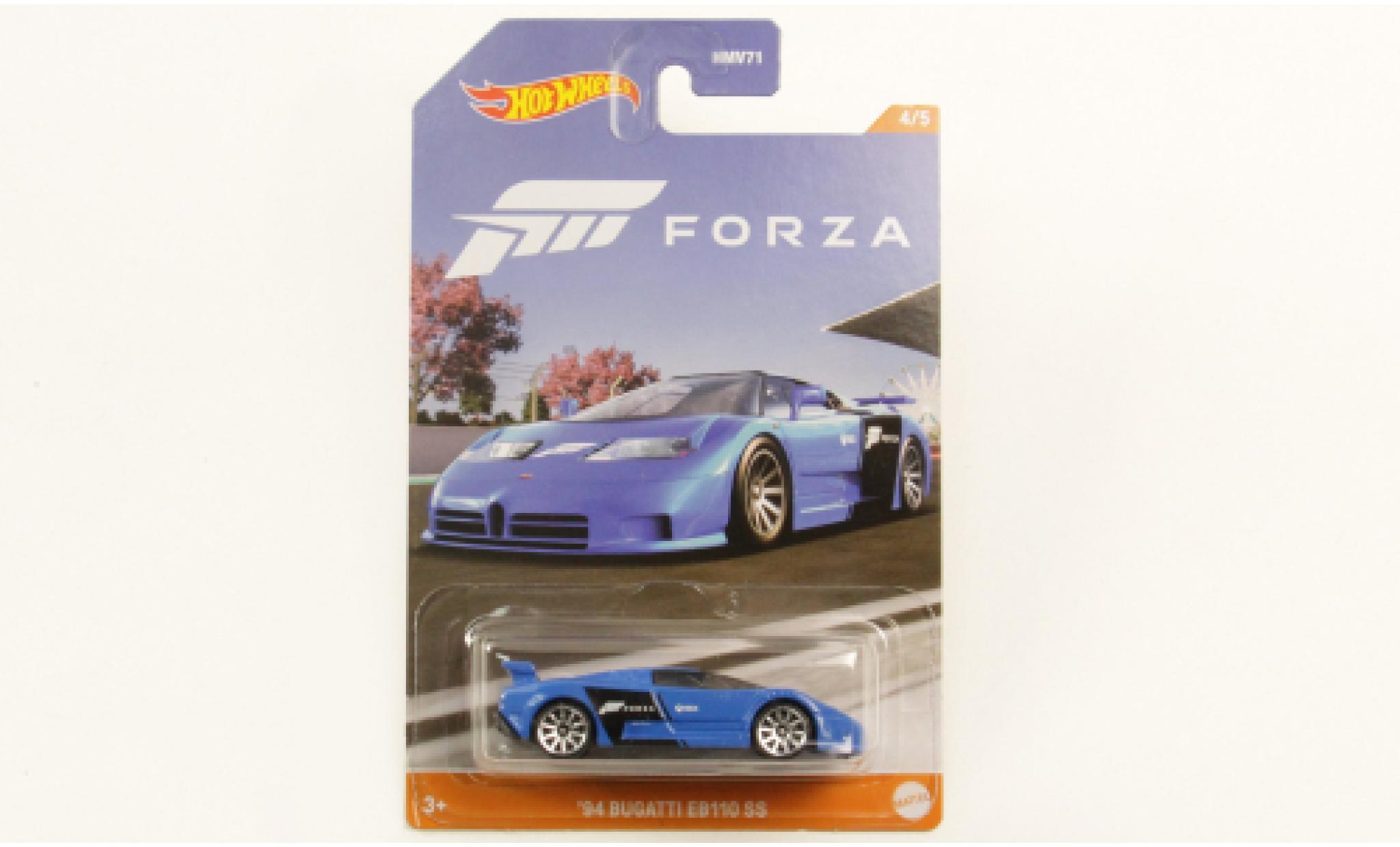 Bugatti EB110 1/64 Hot Wheels EB 110 SS blau Forza 1994 1:64 modellino in miniatura