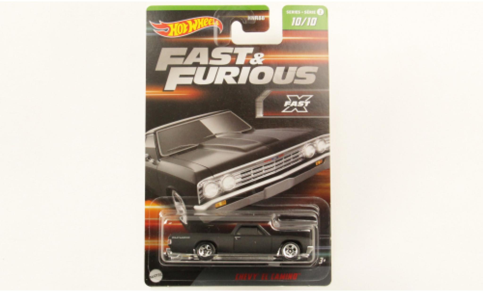 Chevrolet El Camino 1/64 Hot Wheels mattanthrazit rapide & Furious 1972 modellino in miniatura