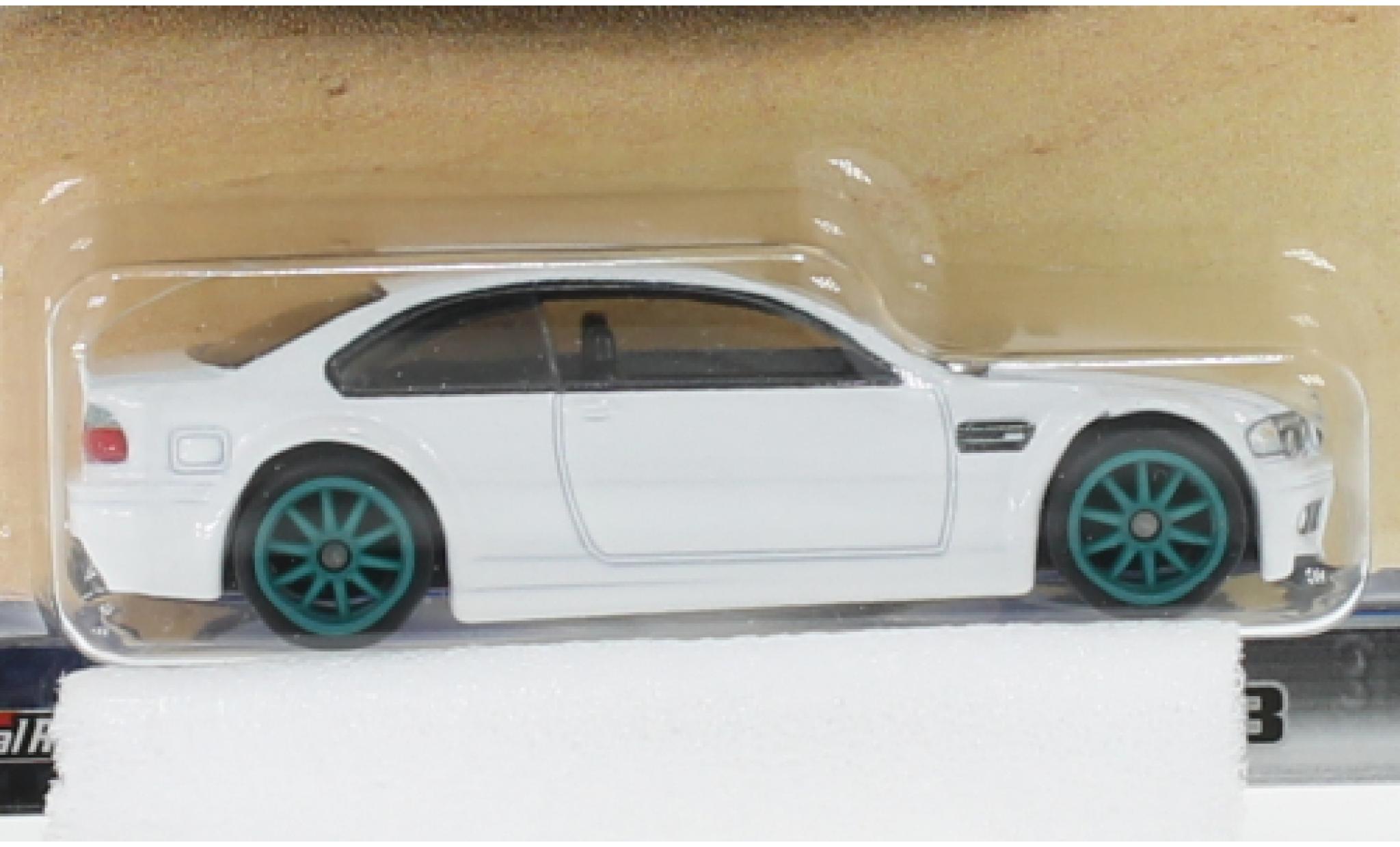 Bmw M3 1/64 Hot Wheels Premium (E46) bianco rapide & Furious modellino in miniatura