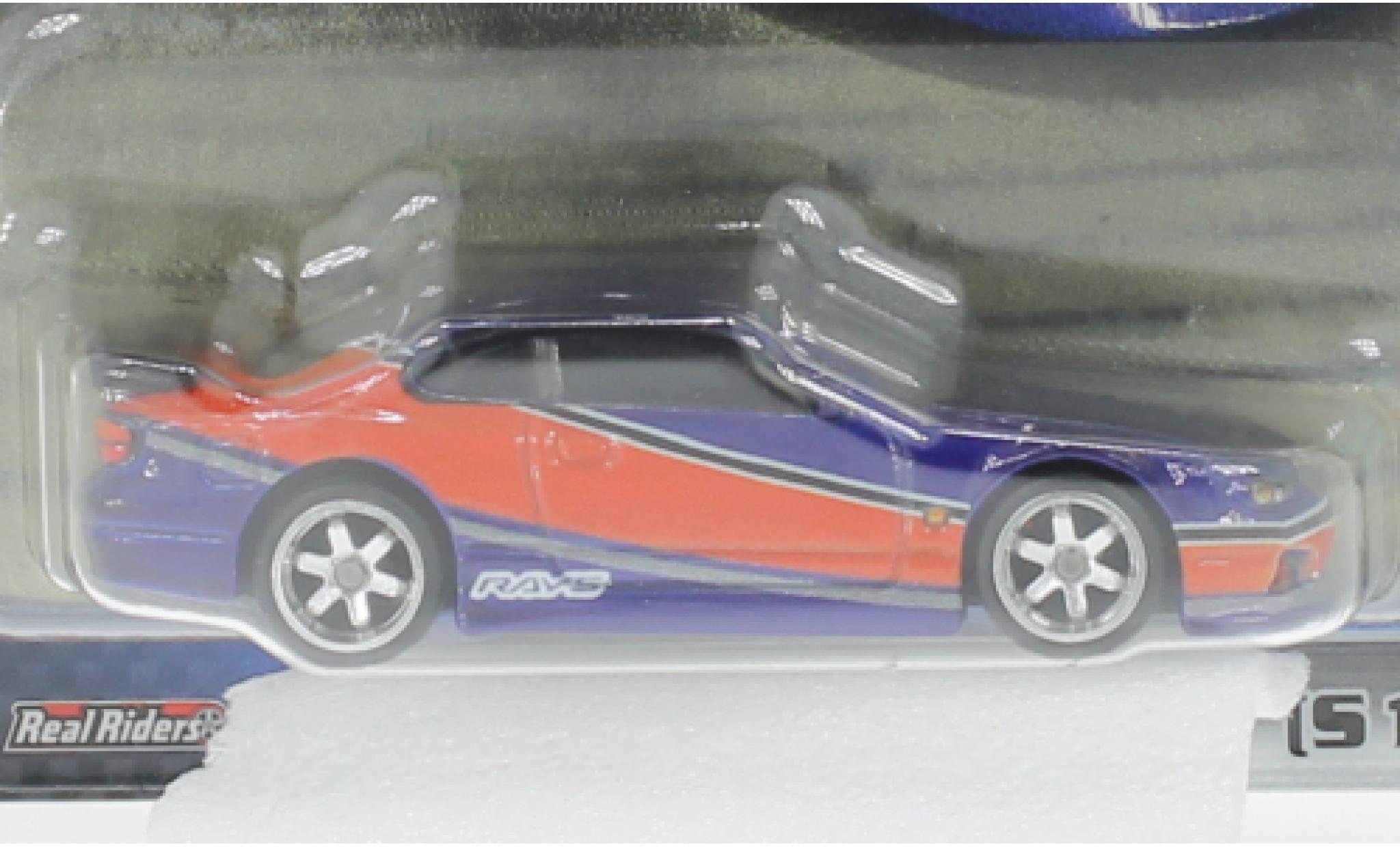 Nissan Silvia 1/64 Hot Wheels Premium (S15) blu foncé/rosso rapide & Furious modellino in miniatura