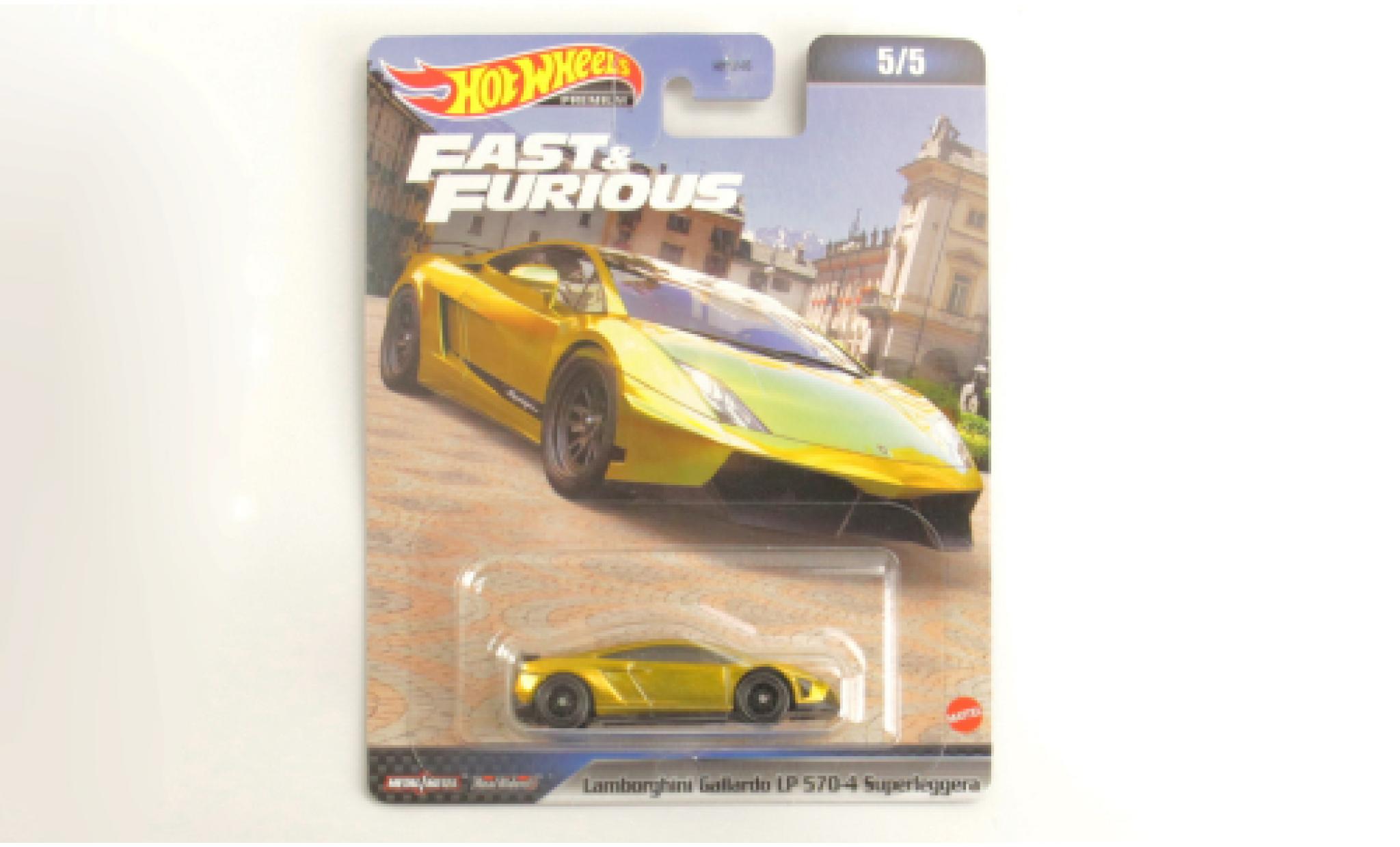 Lamborghini Gallardo 1/64 Hot Wheels Premium LP 570-4 Superleggera gold Fast &amp; Furious 1:64 modellino in miniatura