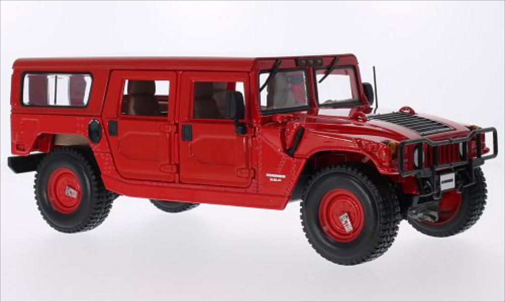 Hummer H1 1/18 Maisto 4-Door Wagon rosso modellino in miniatura