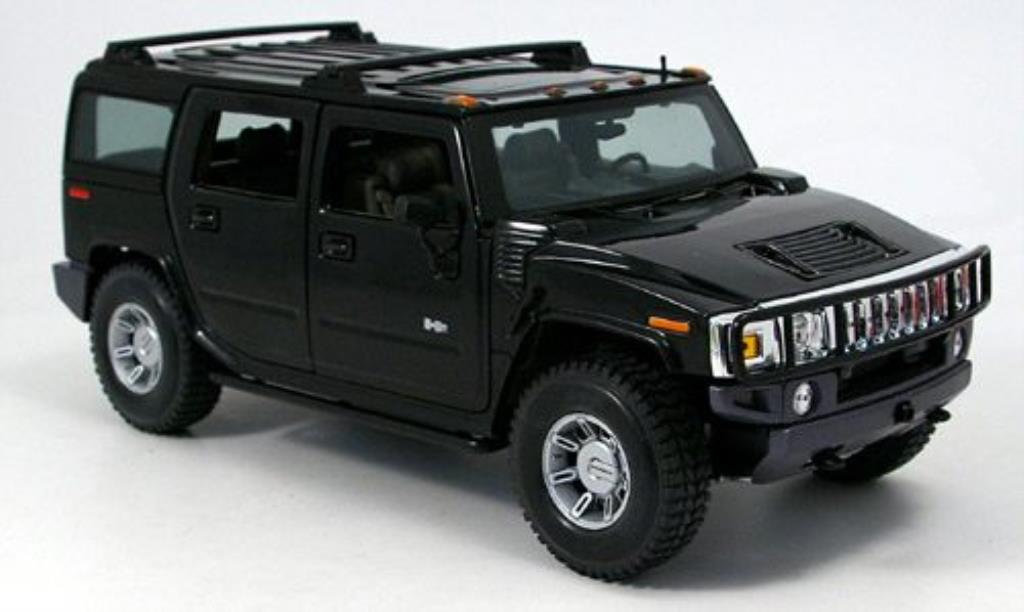 Hummer H2 1/18 Maisto SUV nero 2002 modellino in miniatura