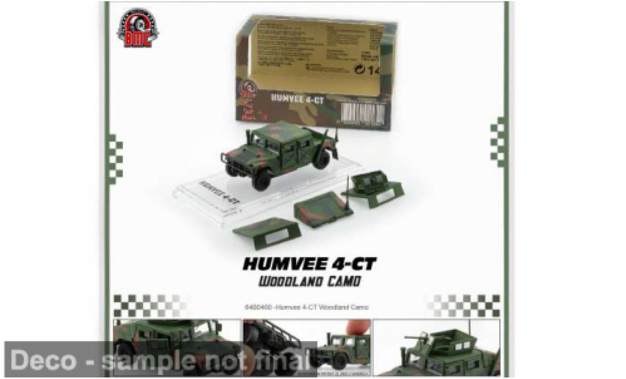 Hummer Humvee 1/64 BM Creations 4-CT Woodland Camo 1:64 modellini auto