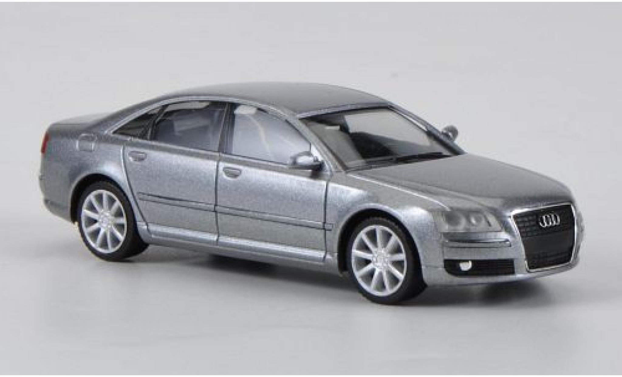 Audi A8 1/87 Herpa metallico grigio 2005 modellino in miniatura