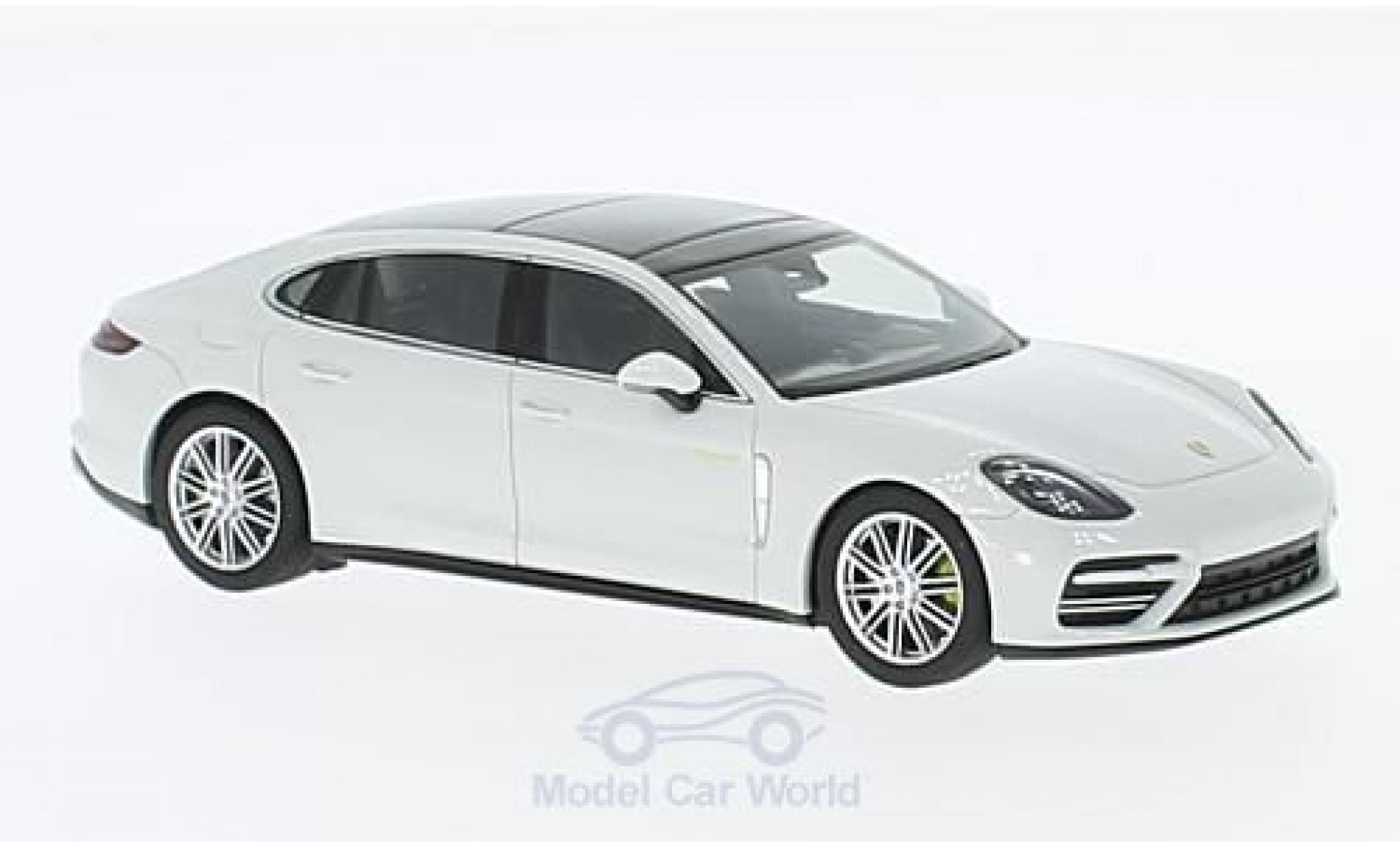 Porsche Panamera e-hybrid 1/43 Herpa Turbo S e-hybrid Executive bianco 2016 modellino in miniatura