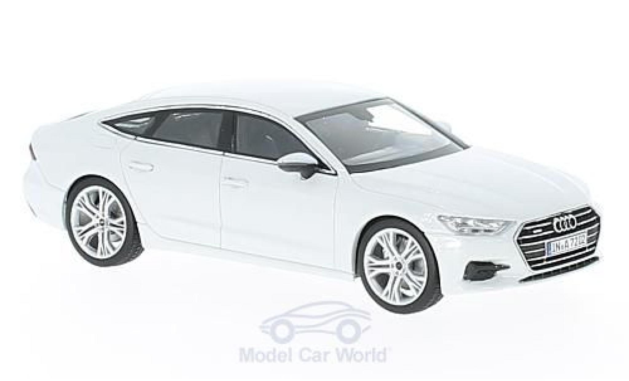 Audi A7 1/43 iScale Sportback bianco 2018 modellino in miniatura