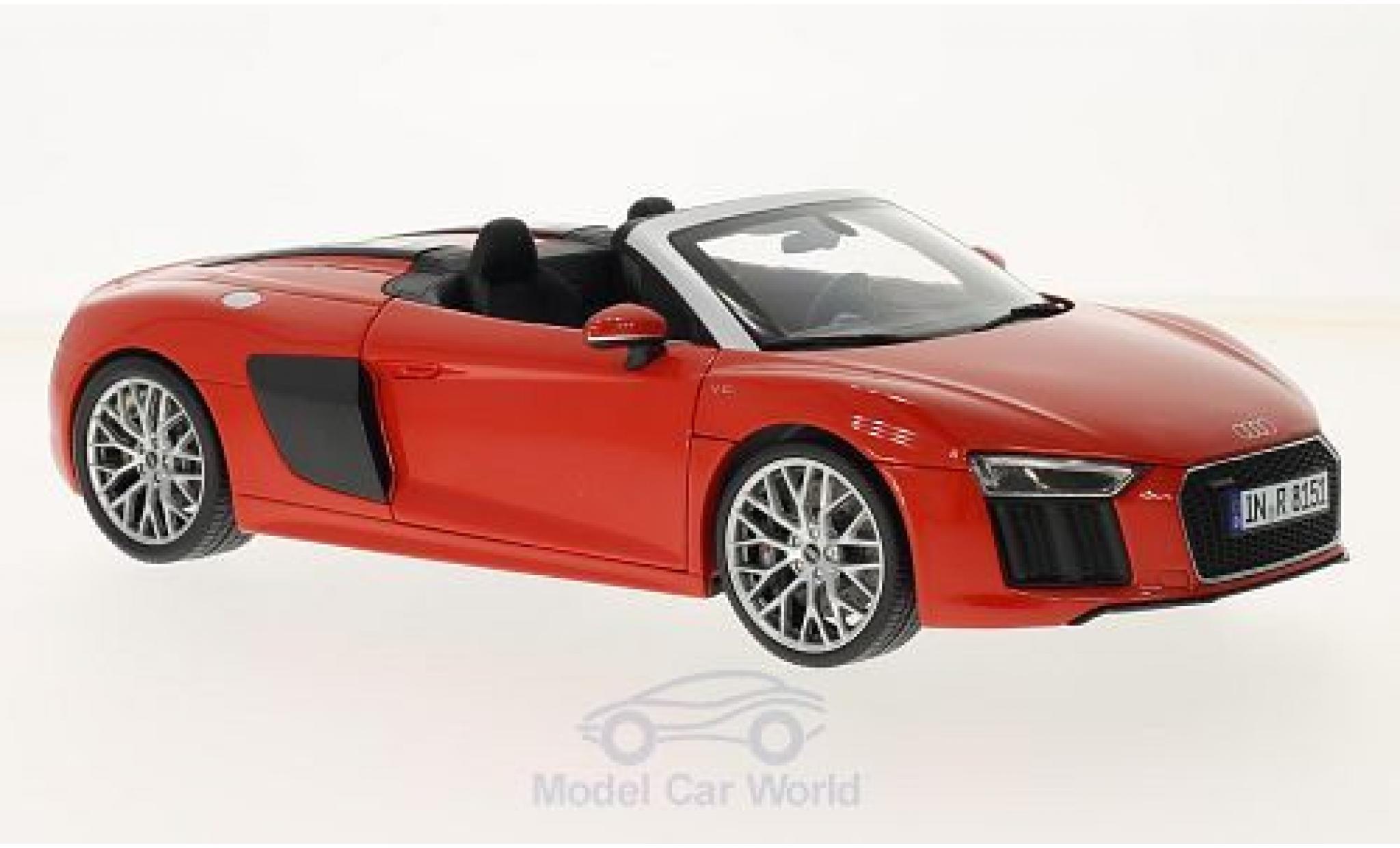 Audi R8 1/18 iScale Spyder V10 rosso 2016 ohne Vitrine modellino in miniatura