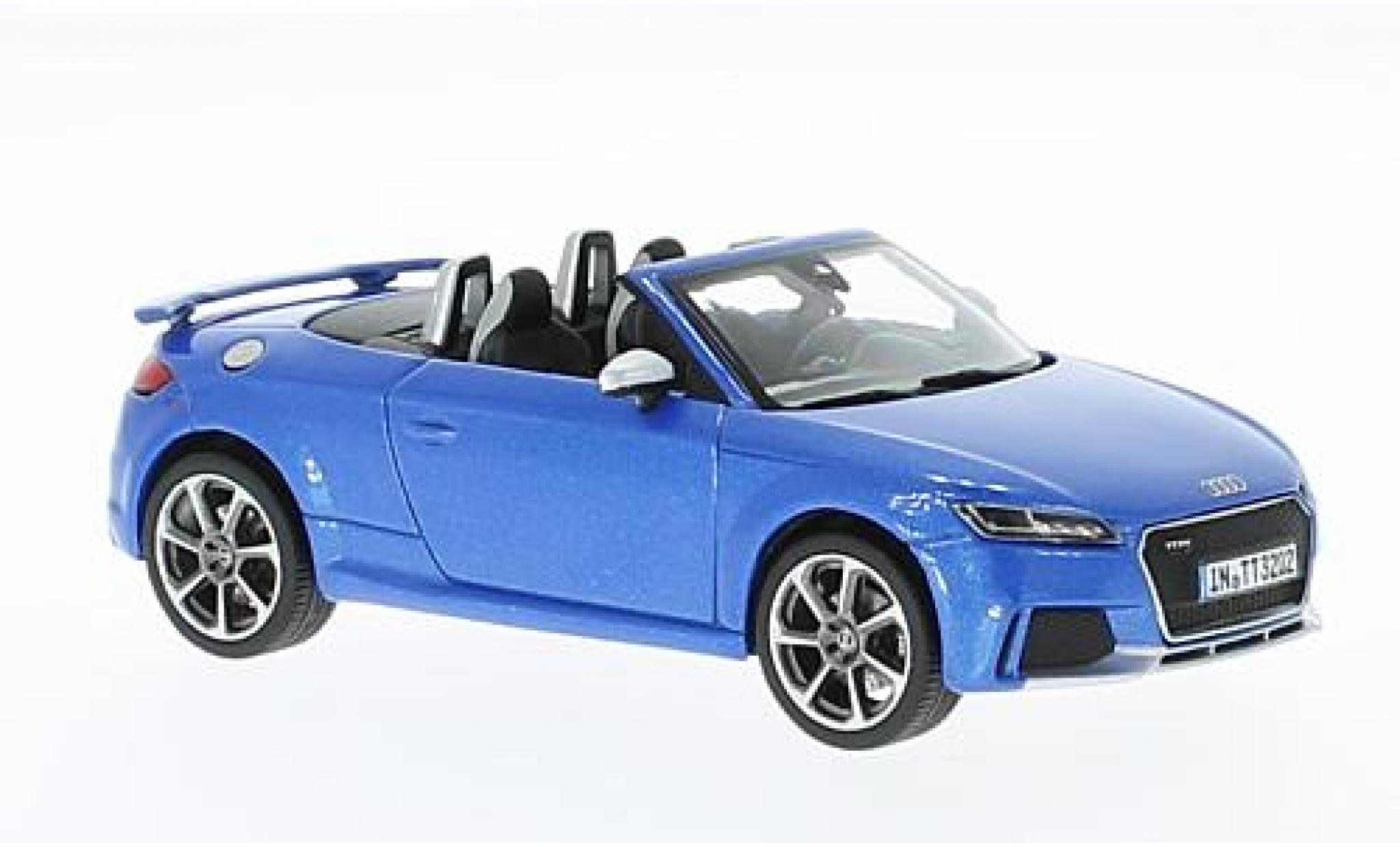 Audi TT 1/43 iScale RS Roadster metallico blu 2017 modellino in miniatura