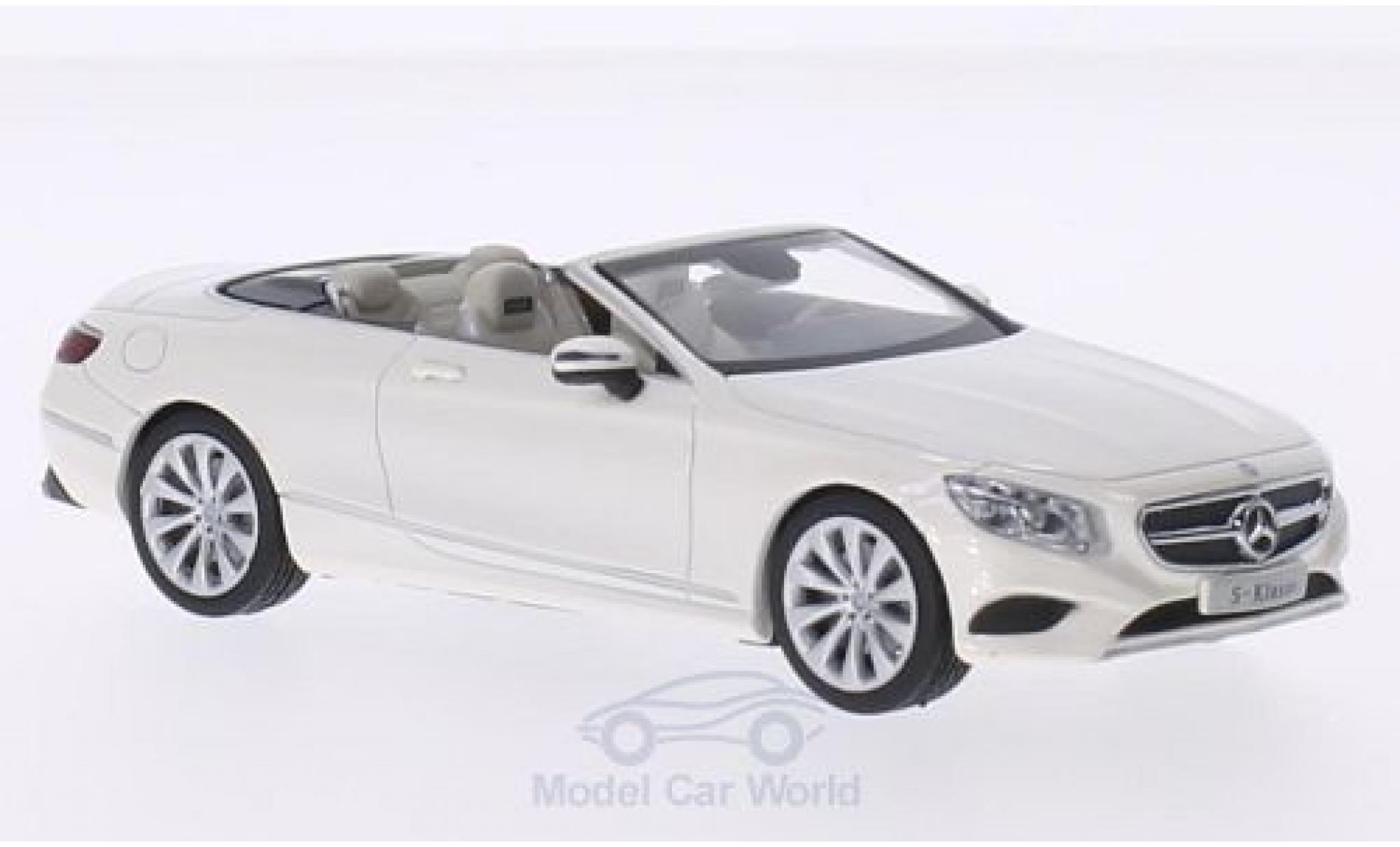 Mercedes Classe S 1/43 iScale Cabriolet metallico bianco modellino in miniatura