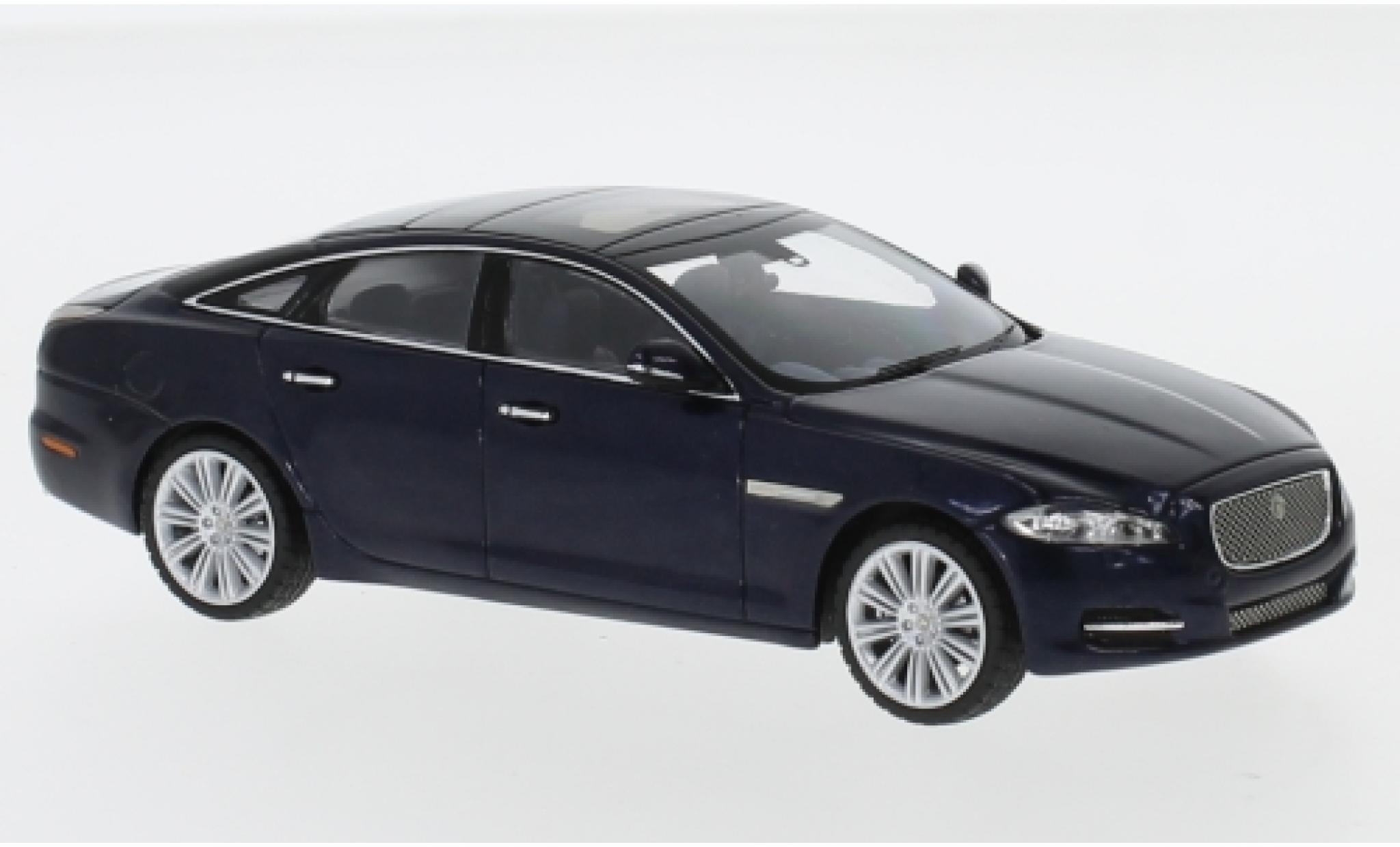 Jaguar XJ 1/43 IXO (X351) metallico blu RHD 2009 modellino in miniatura