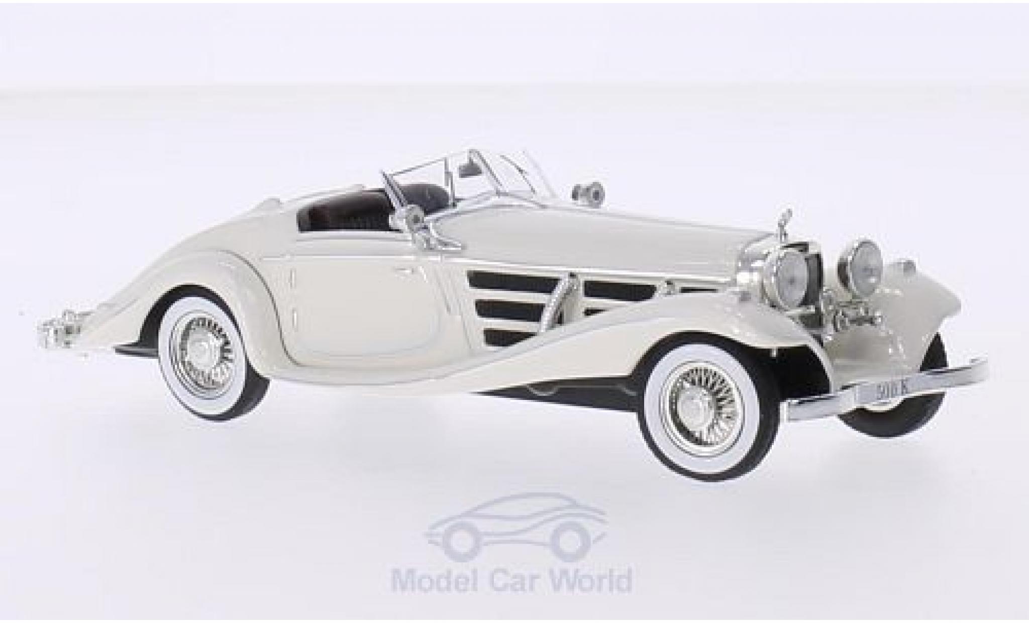 Mercedes 500 K 1/43 IXO K (W29) Spezial Roadster bianco modellino in miniatura