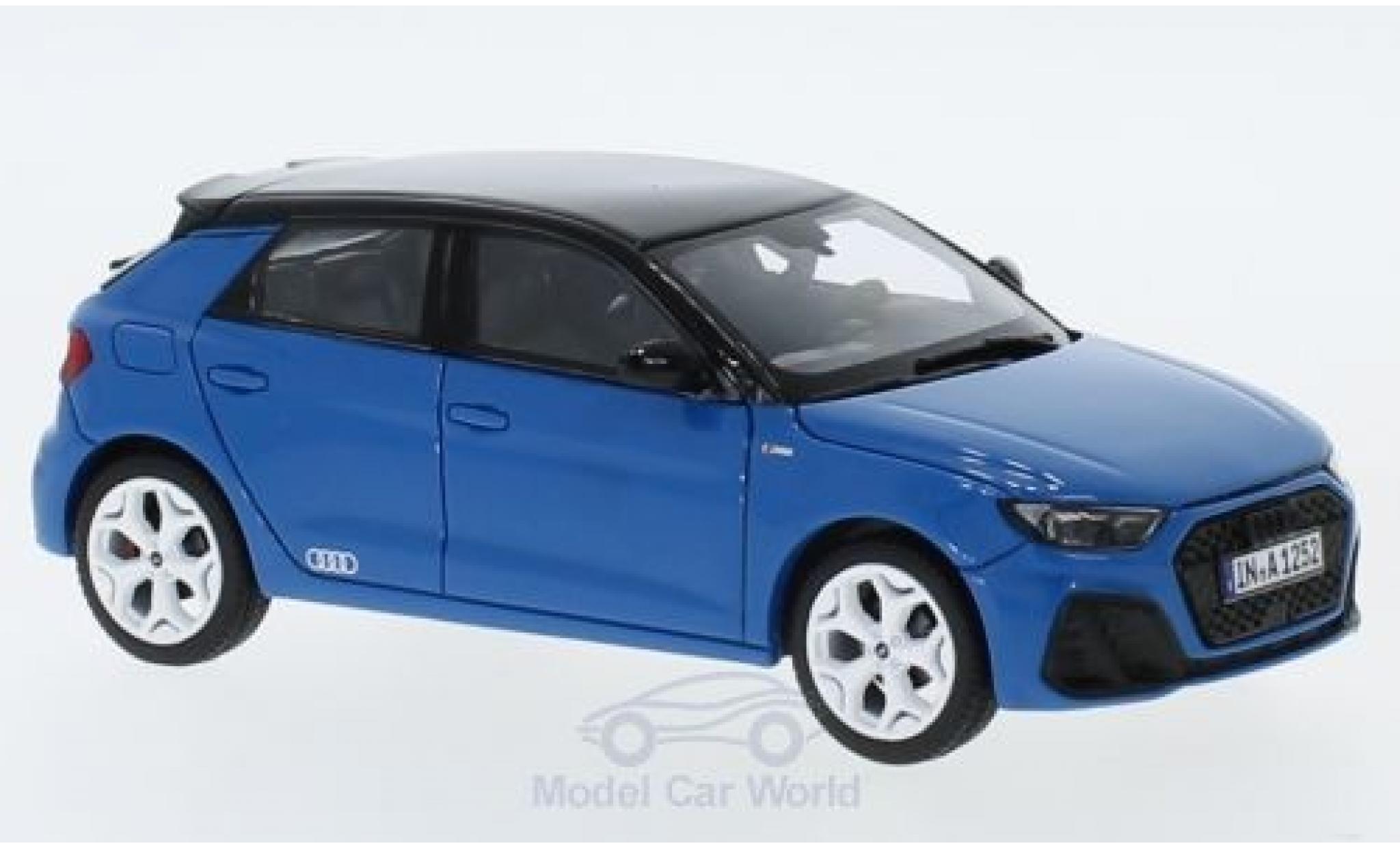 Audi A1 1/43 Jadi Sportback Edition One blu/nero 2018 modellino in miniatura