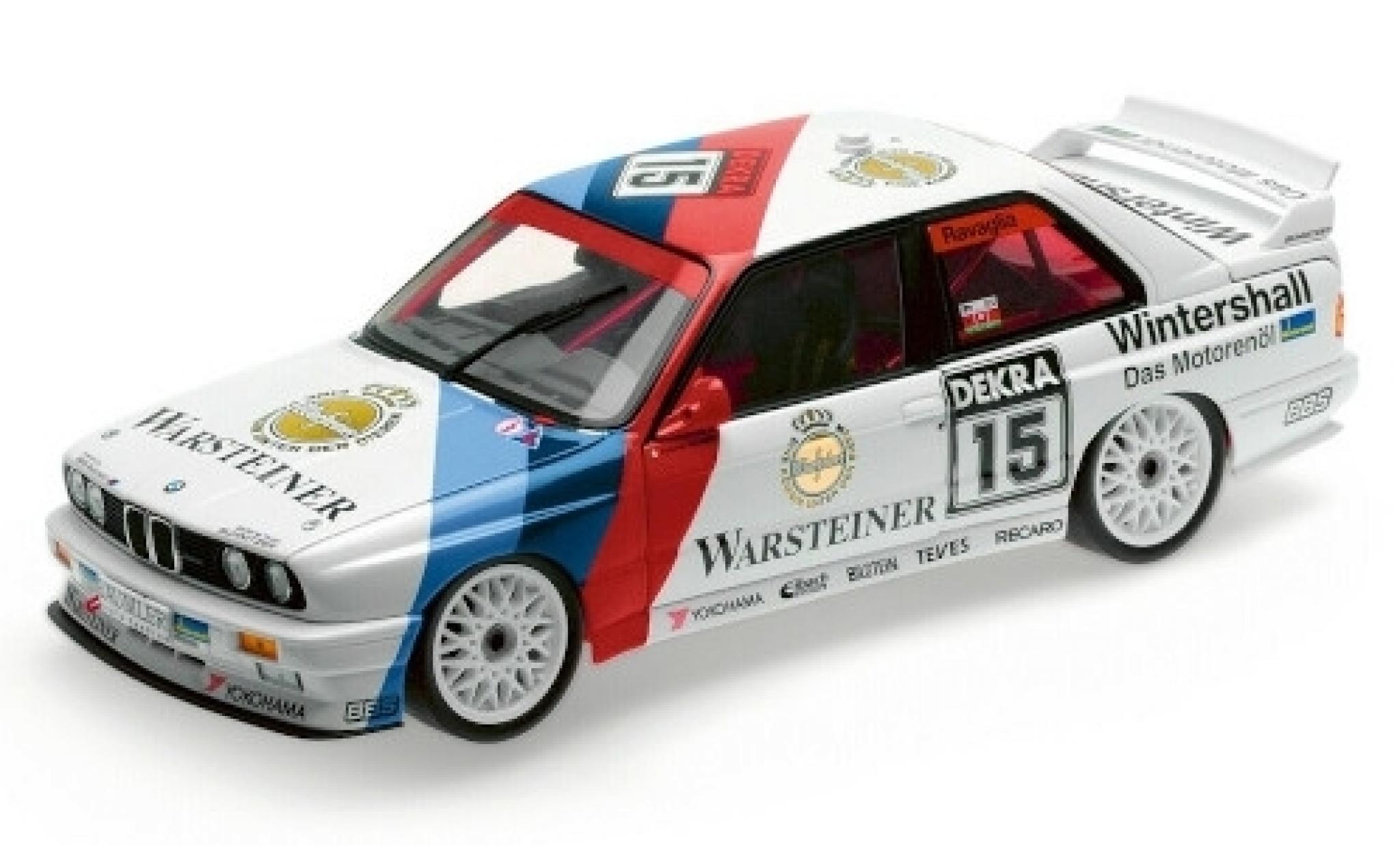 Bmw M3 1/18 Minichamps (E30) No.15 M Team Schnitzer Warsteiner Hockenheim 1992 R.Ravaglia modellino in miniatura