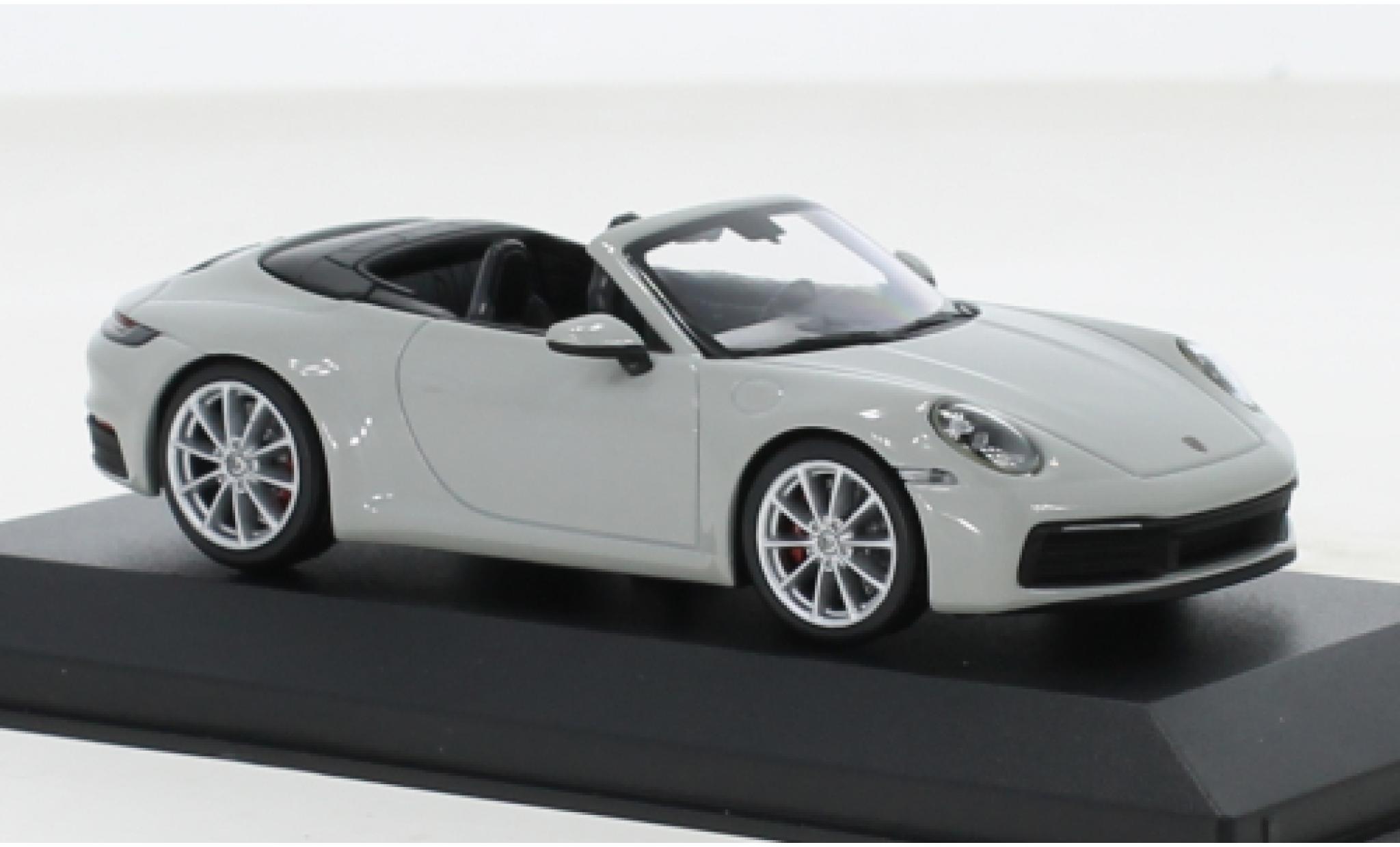Porsche 992 S 1/43 Minichamps 911  Carrera Cabriolet grigio 2019 modellino in miniatura