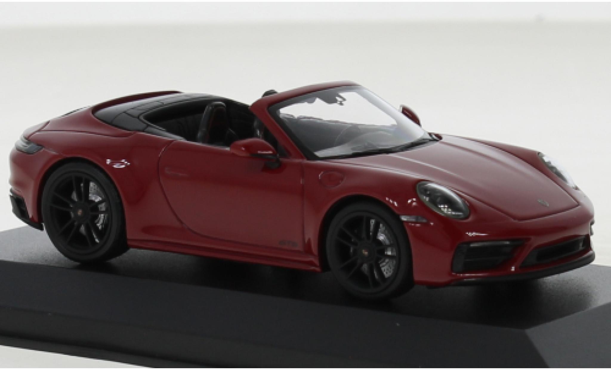 Porsche 992 GTS 1/43 Minichamps 991  Carrera Cabriolet rosso 2022 modellino in miniatura