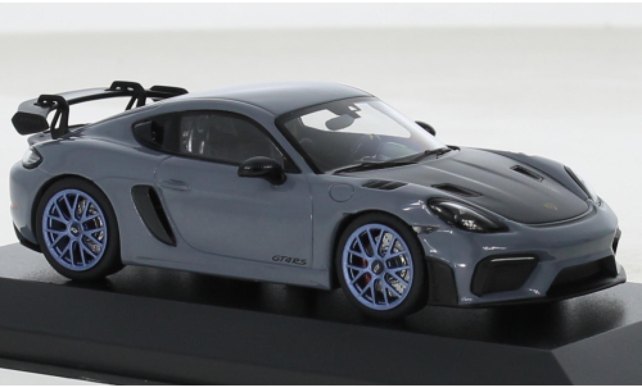 Porsche Cayman GT4 1/43 Minichamps RS grigio 2022 modellino in miniatura