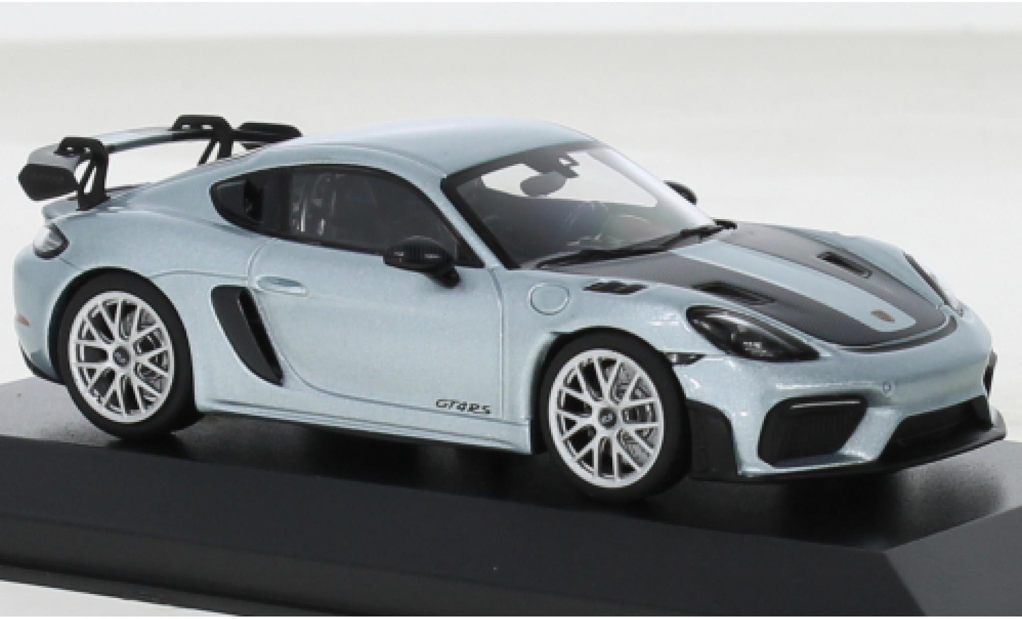 Porsche Cayman GT4 1/43 Minichamps RS metallise blu clair 2022 modellino in miniatura