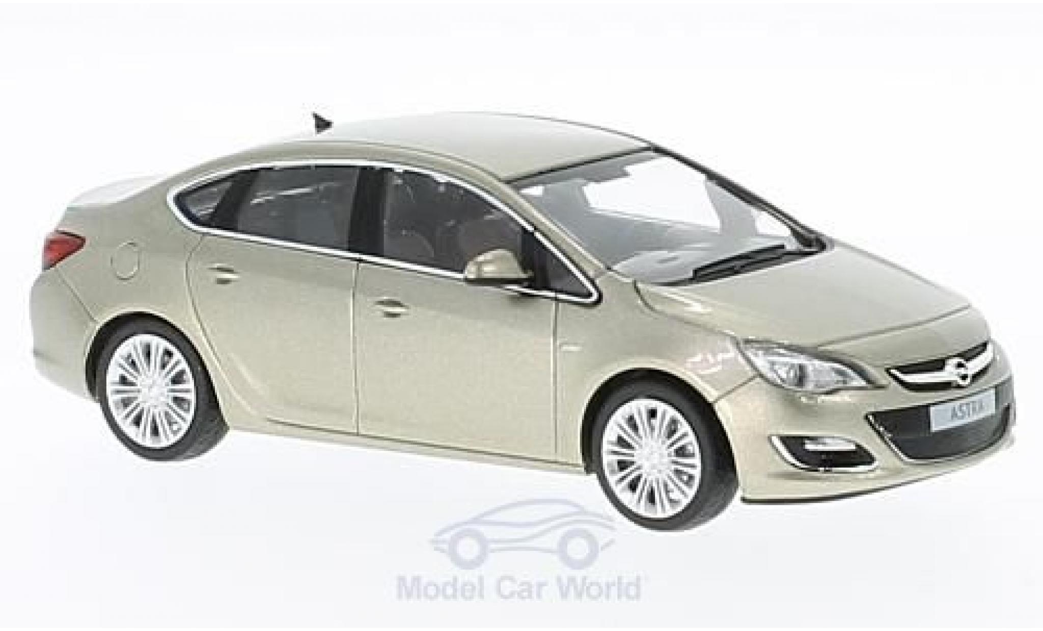 Opel Astra 1/43 Minichamps J Limousine metallico beige 2012 modellino in miniatura