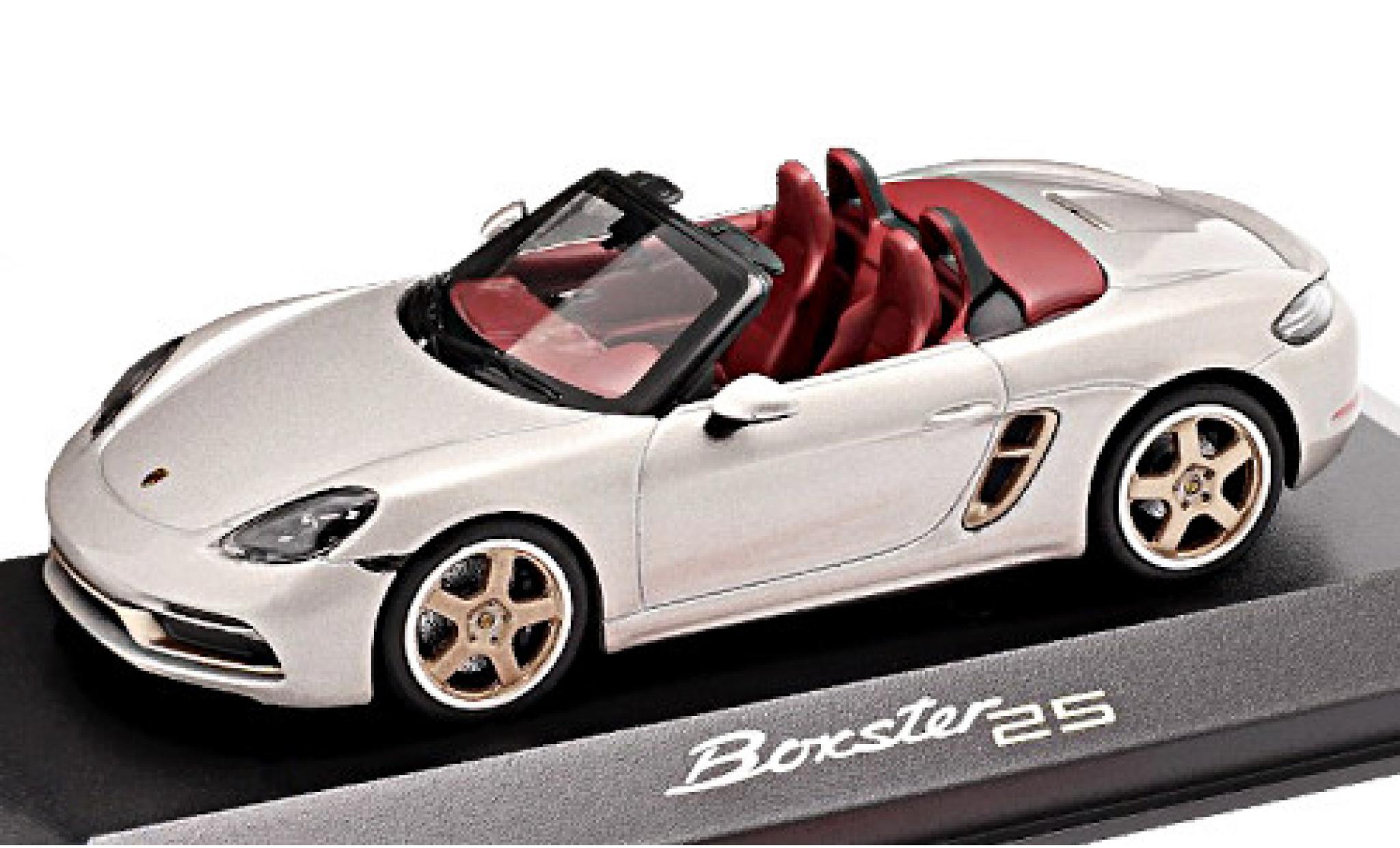 Porsche Boxster 1/43 Minichamps 718 25 (982) metallico grigio 2021 25 années modellino in miniatura