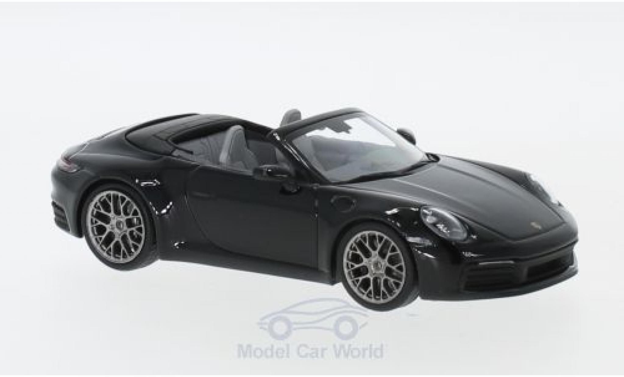 Porsche 992 1/43 Minichamps 911 () Carrera 4 Cabriolet nero 2019 modellino in miniatura
