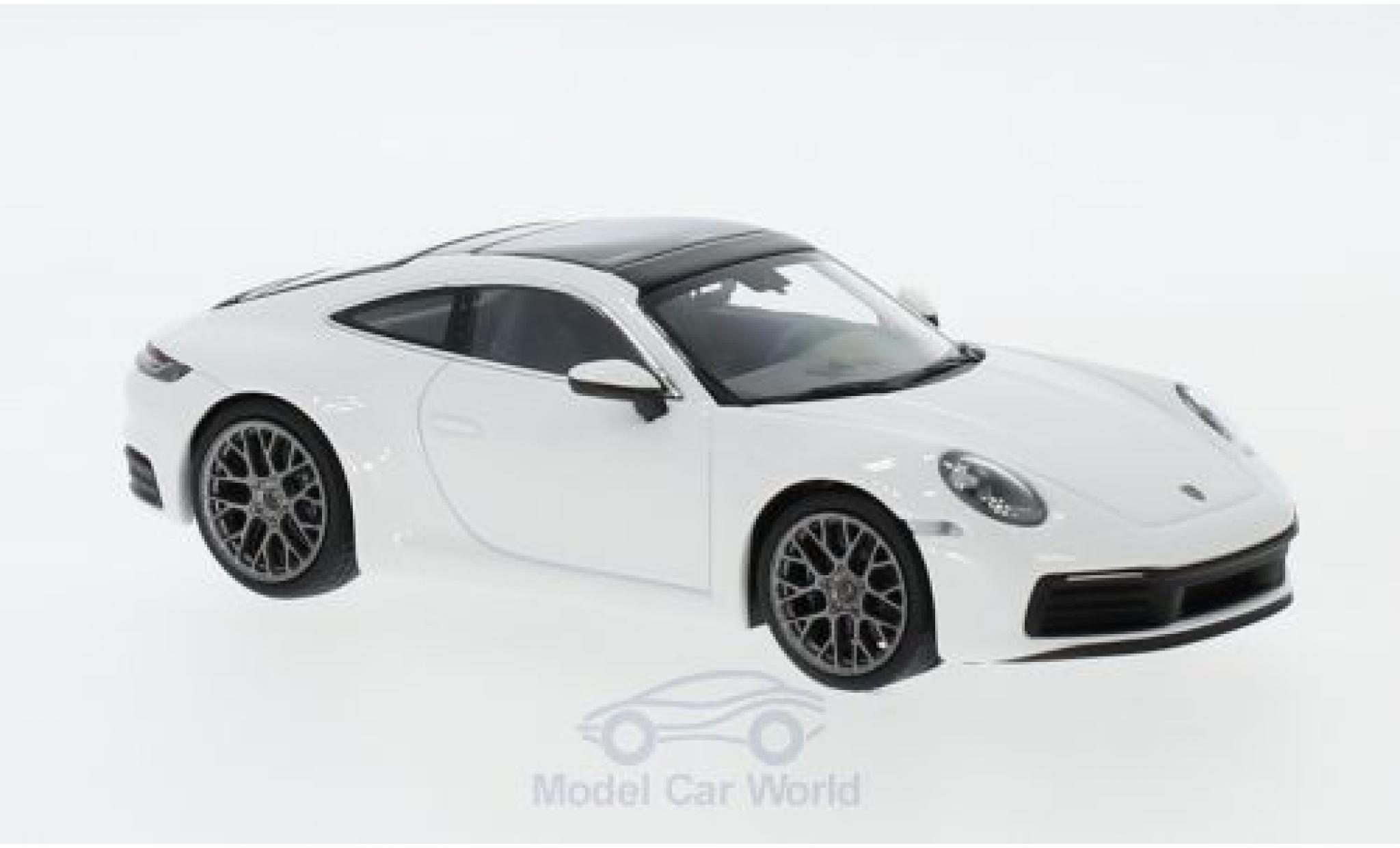 Porsche 992 1/43 Minichamps 911 () Carrera 4 bianco 2019 modellino in miniatura