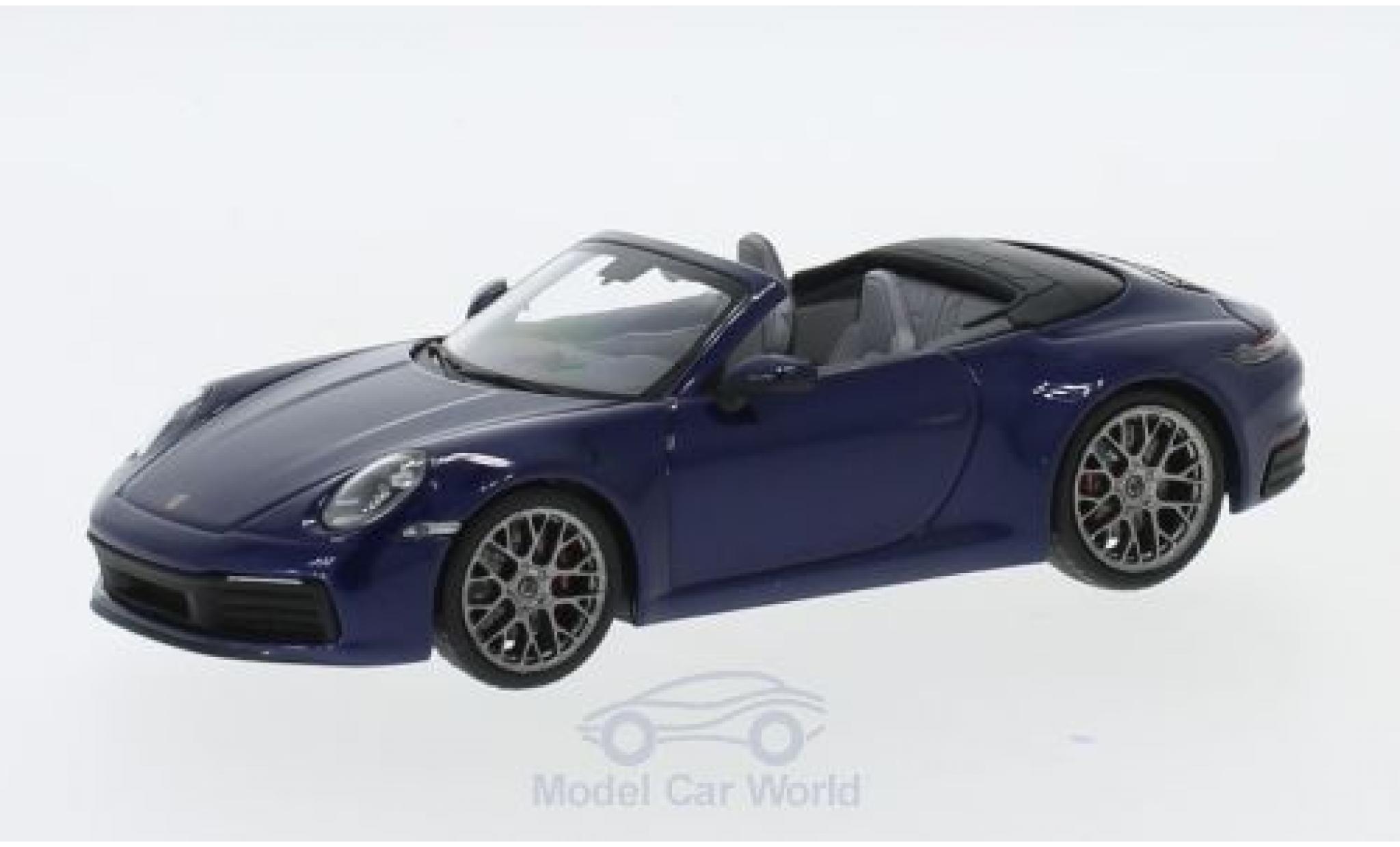 Porsche 992 4S 1/43 Minichamps 911 () Carrera 4S Cabriolet metallico blu 2019 modellino in miniatura
