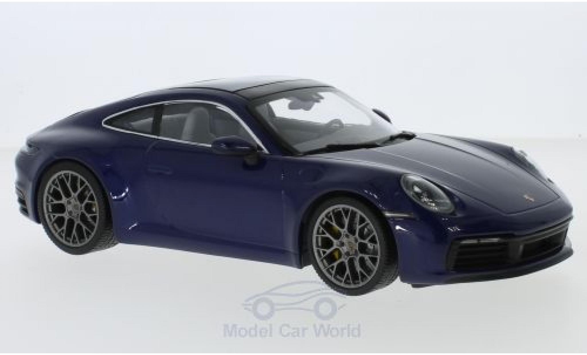 Porsche 992 4S 1/18 Minichamps 911 () Carrera 4S blu 2019 modellino in miniatura