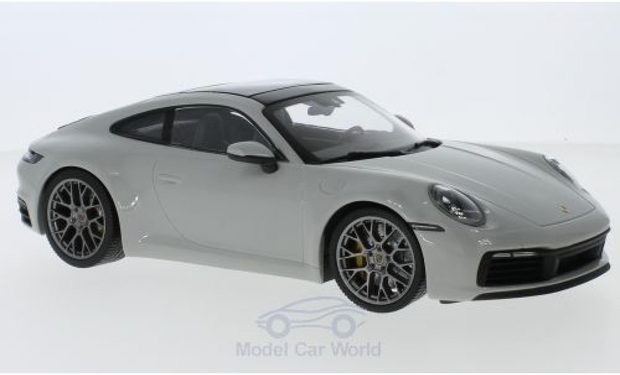 Porsche 992 4S 1/18 Minichamps 911 () Carrera 4S grigio 2019 modellino in miniatura