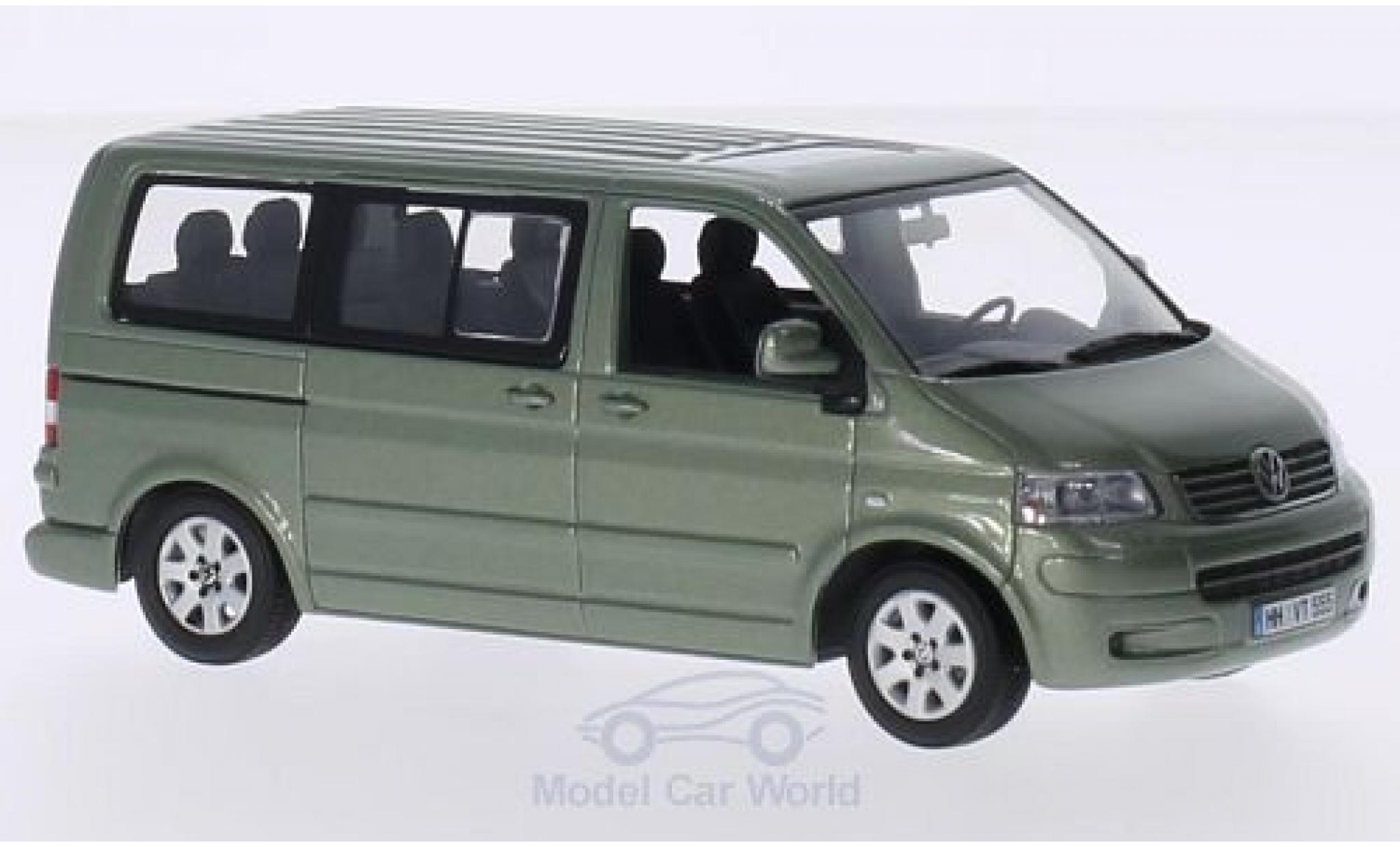 Volkswagen T5 1/43 Minichamps Multivan metallico verde 2003 modellino in miniatura