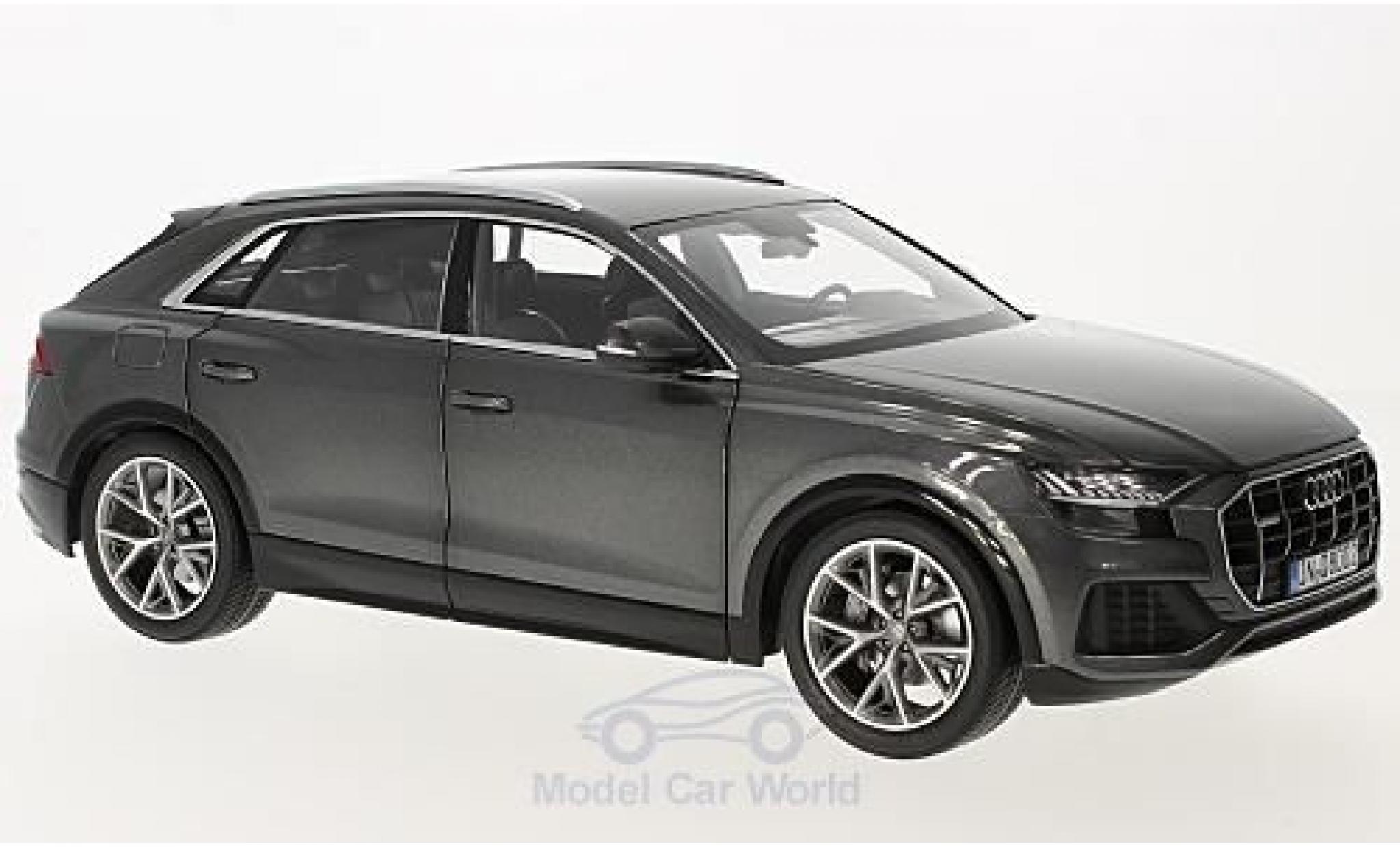 Audi Q8 1/18 Norev metallico grigio 2018 ohne Vitrine modellino in miniatura