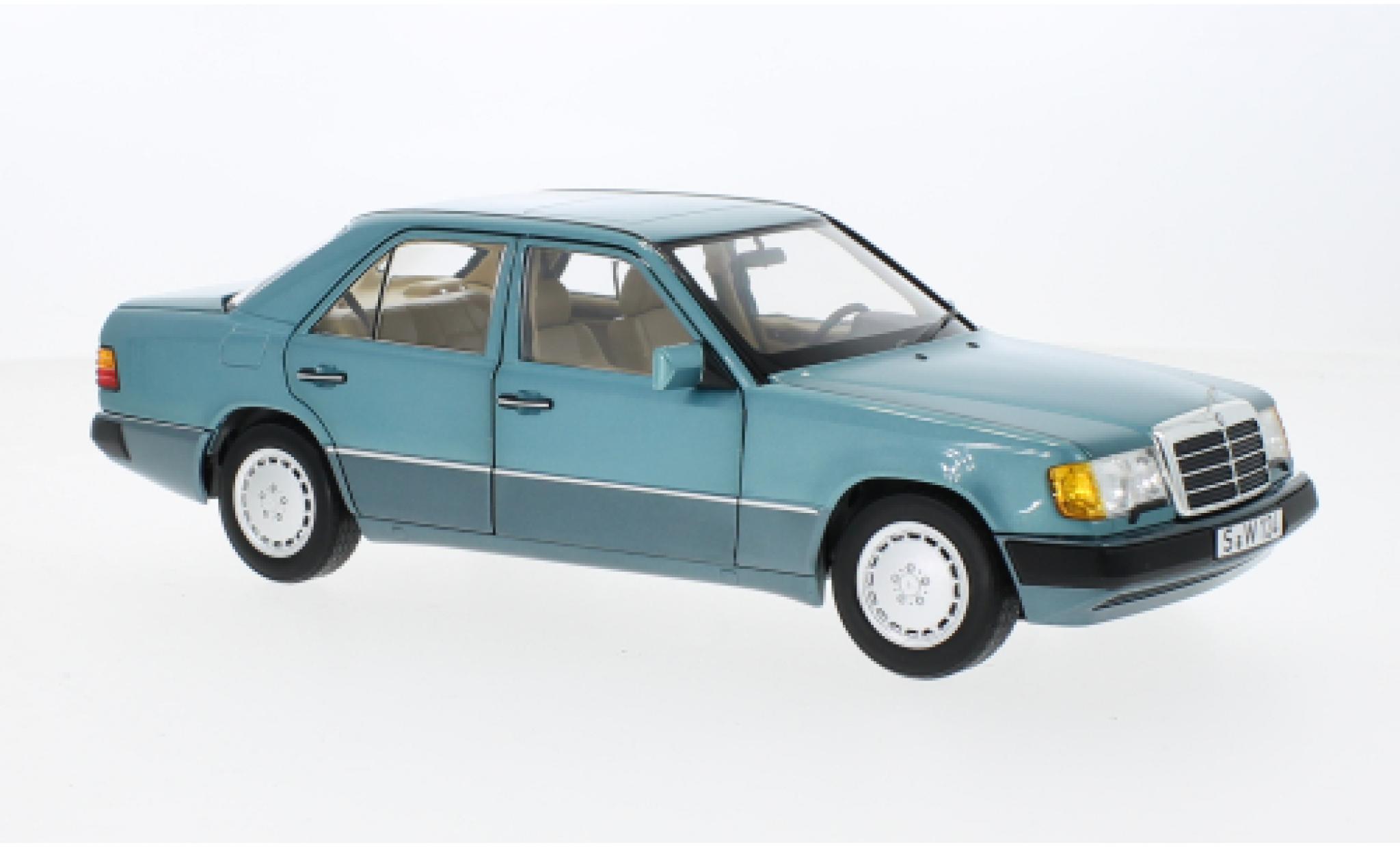 Mercedes 230 1/18 I Norev E (W124) metallise turchese 1989 modellino in miniatura