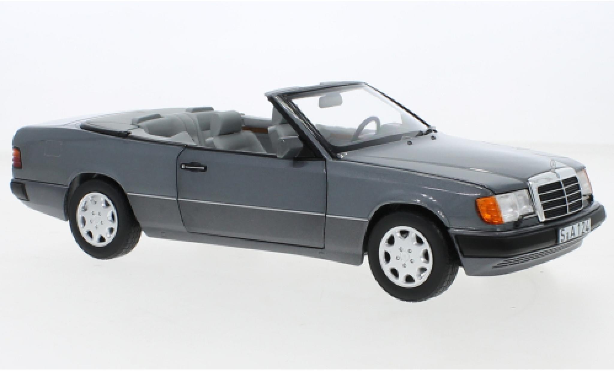 Mercedes 300 1/18 Norev CE-24 Cabriolet (A124) metallise grigio 1991 modellino in miniatura