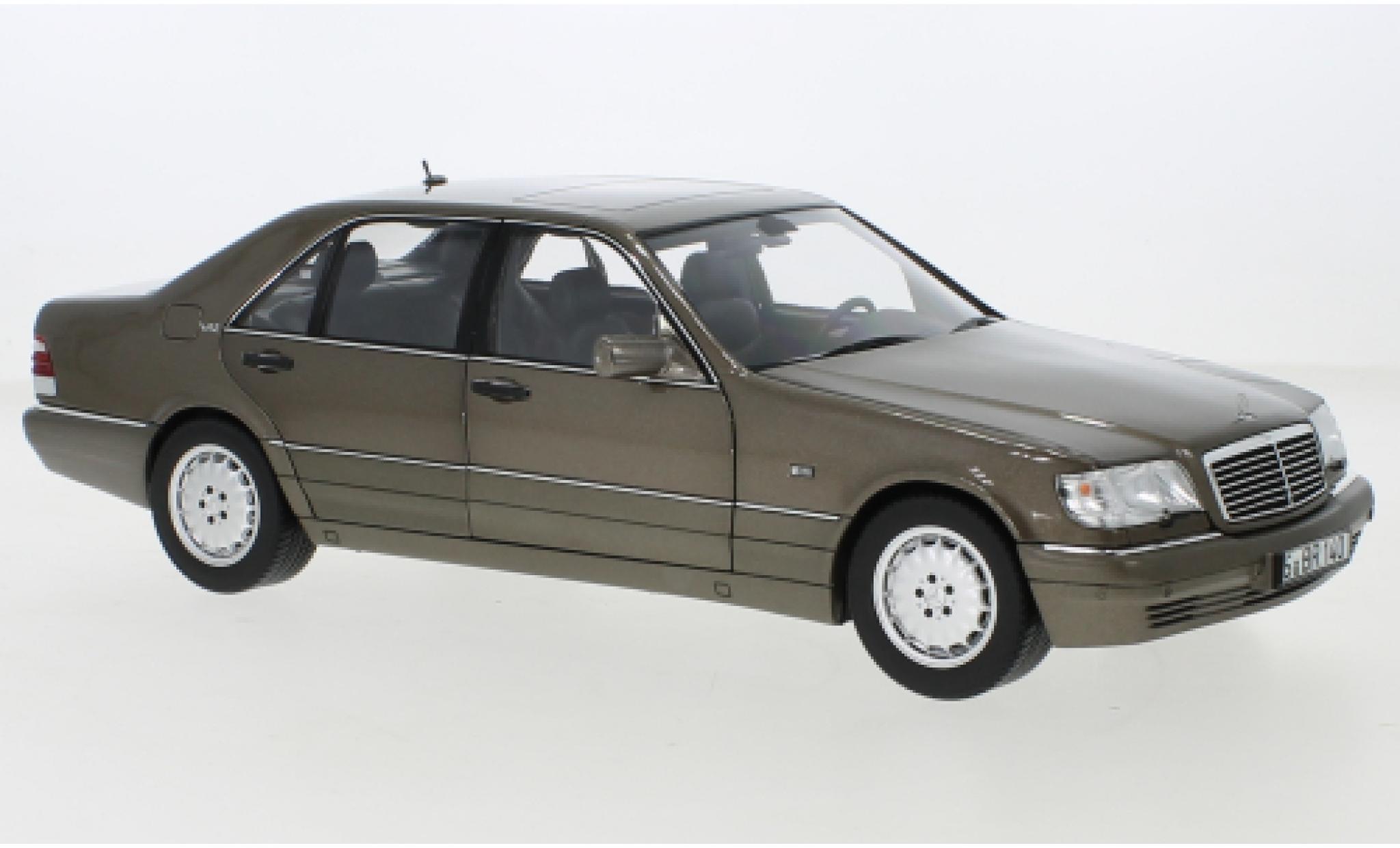 Mercedes Classe S 1/18 Norev S 600 (W140) metallise brun 1994 modellino in miniatura