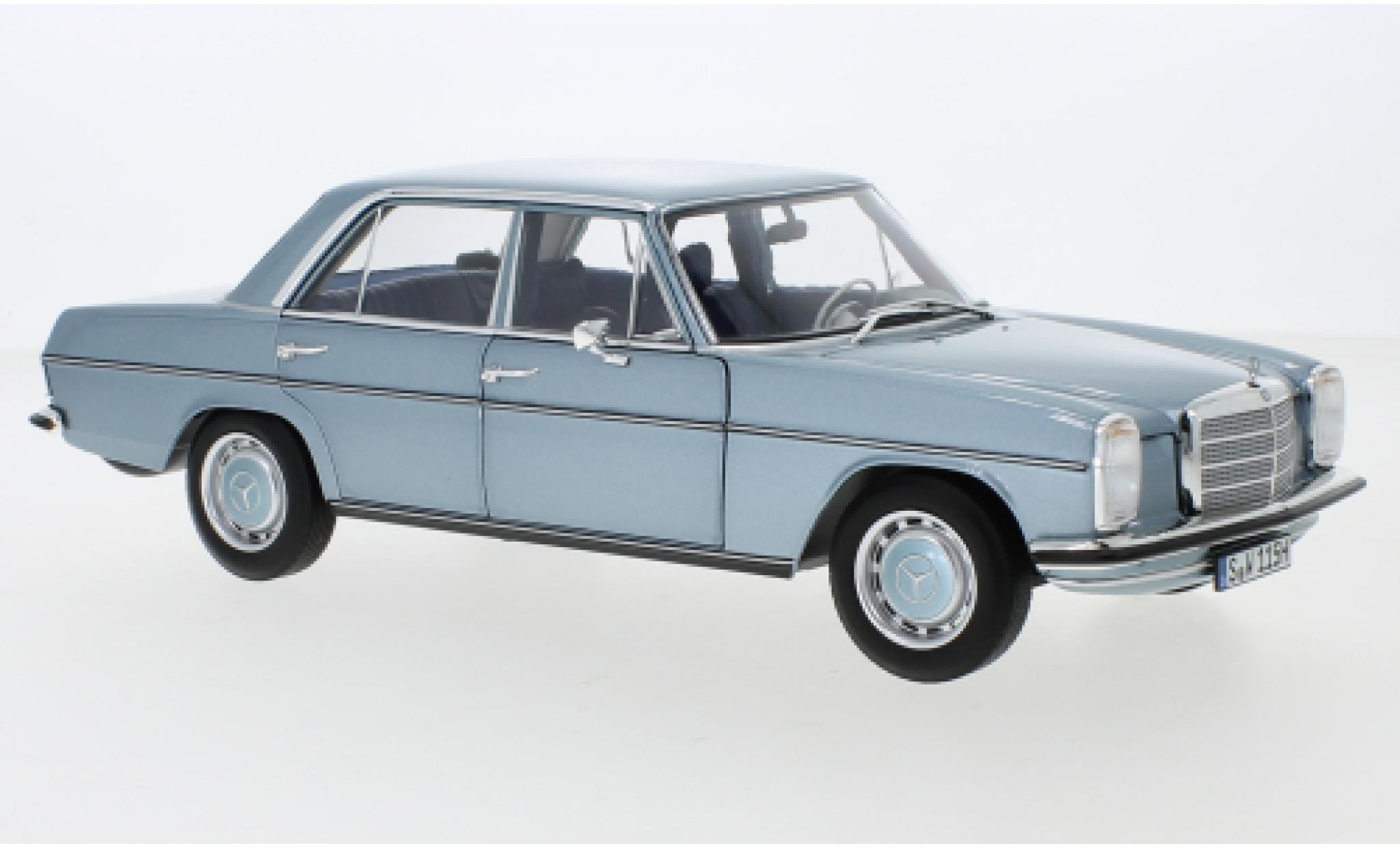 Mercedes 200 1/18 Norev (W115) metallico blu 1968 modellino in miniatura