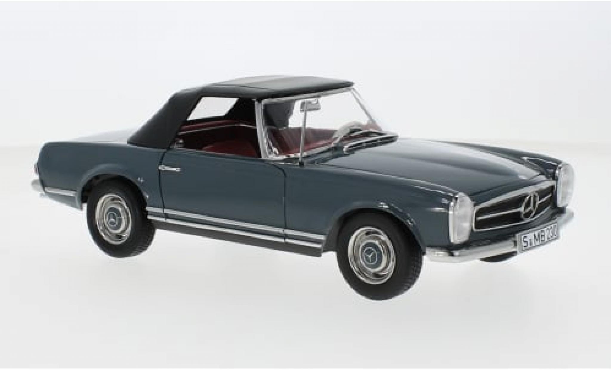 Mercedes 230 1/18 I Norev SL (W113) grau 1963 1:18 modellino in miniatura