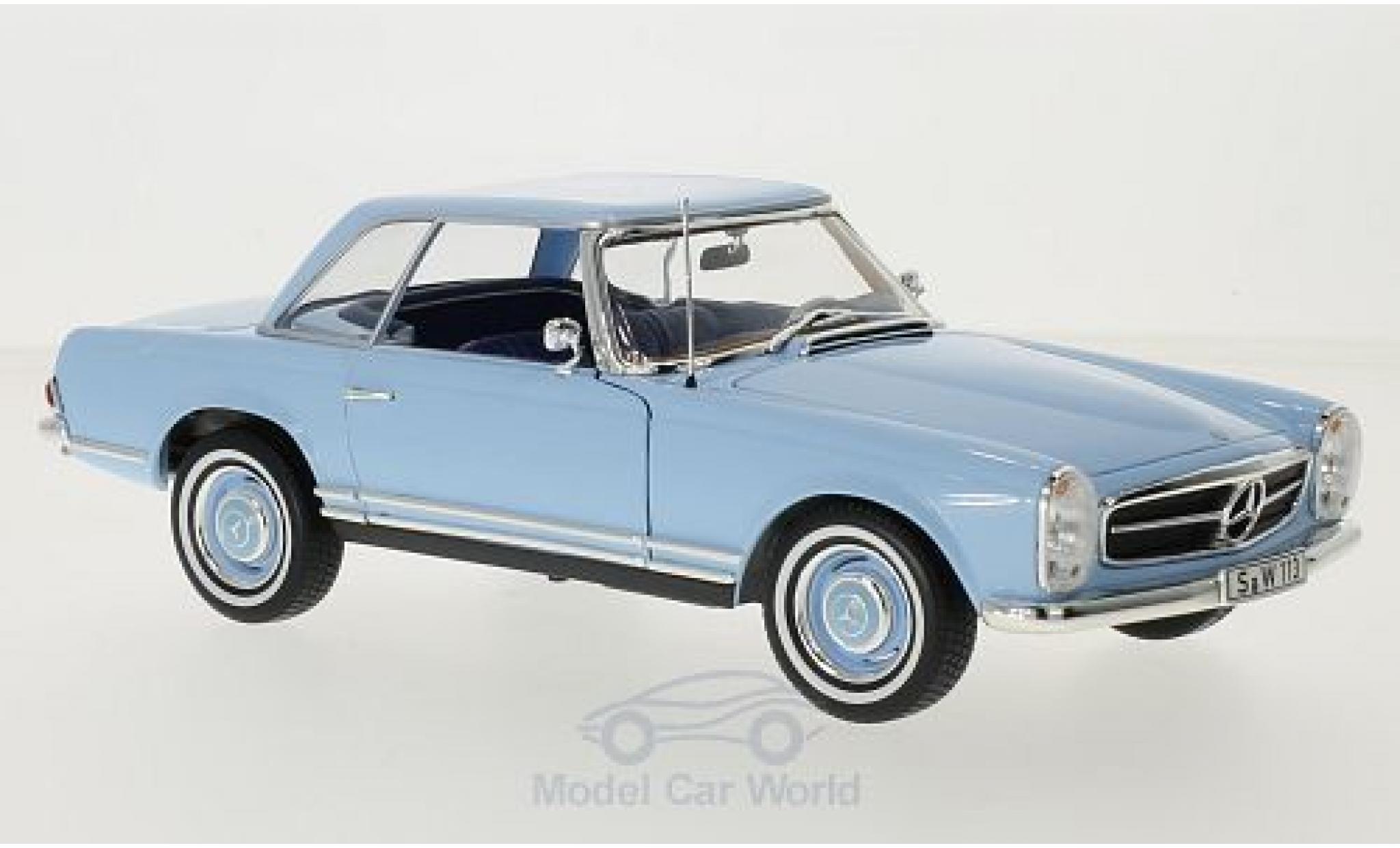 Mercedes 230 1/18 Norev SL (W113) HardTop blu 1963 modellino in miniatura