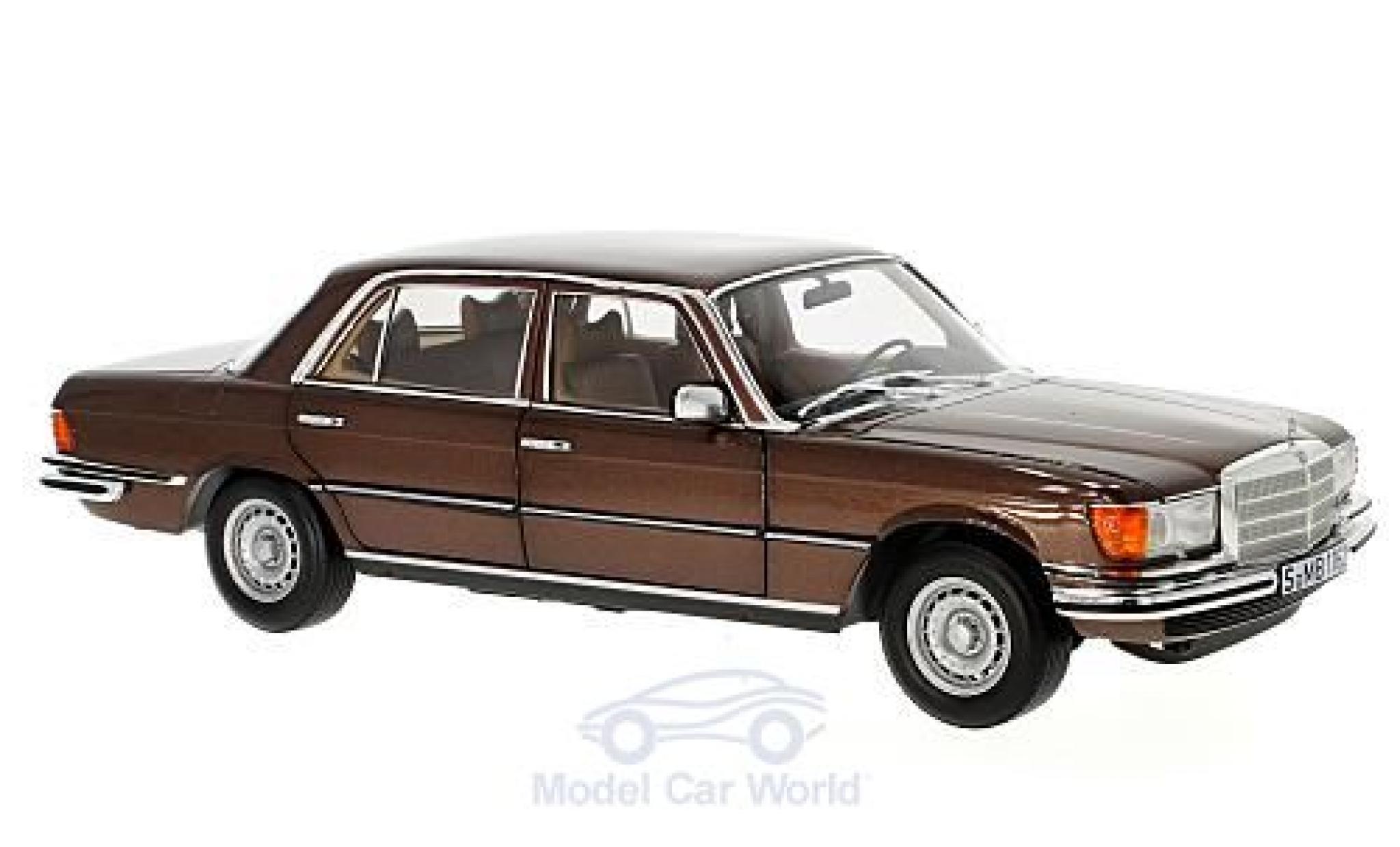 Mercedes 450 SEL 1/18 Norev SEL 6.9 (W116) metallico marroneee 1976 modellino in miniatura