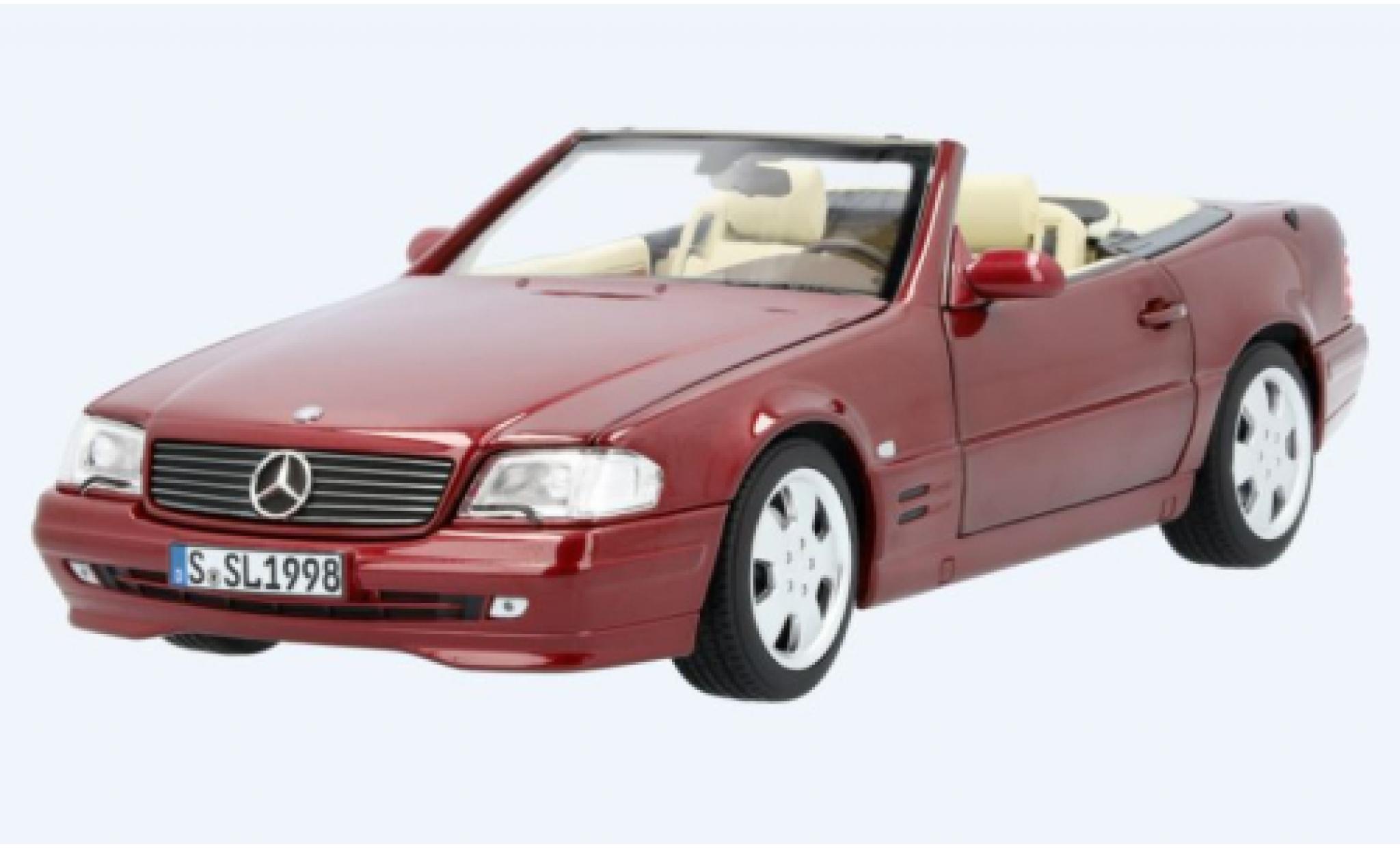 Mercedes 500 1/18 Norev SL (R129) metallico rosso 1998 modellino in miniatura