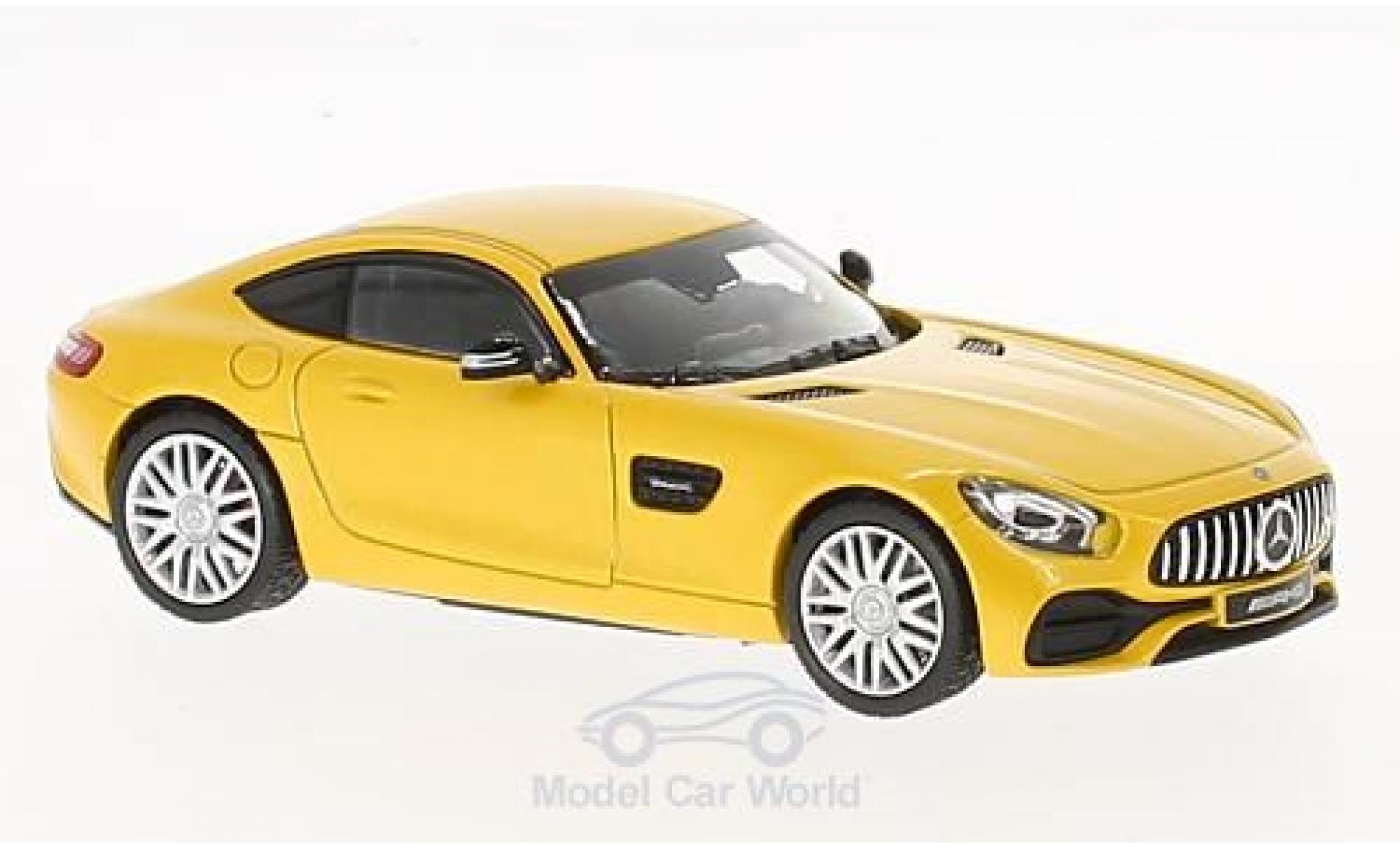 Mercedes AMG GT 1/43 Norev Coupe metallico giallo modellino in miniatura
