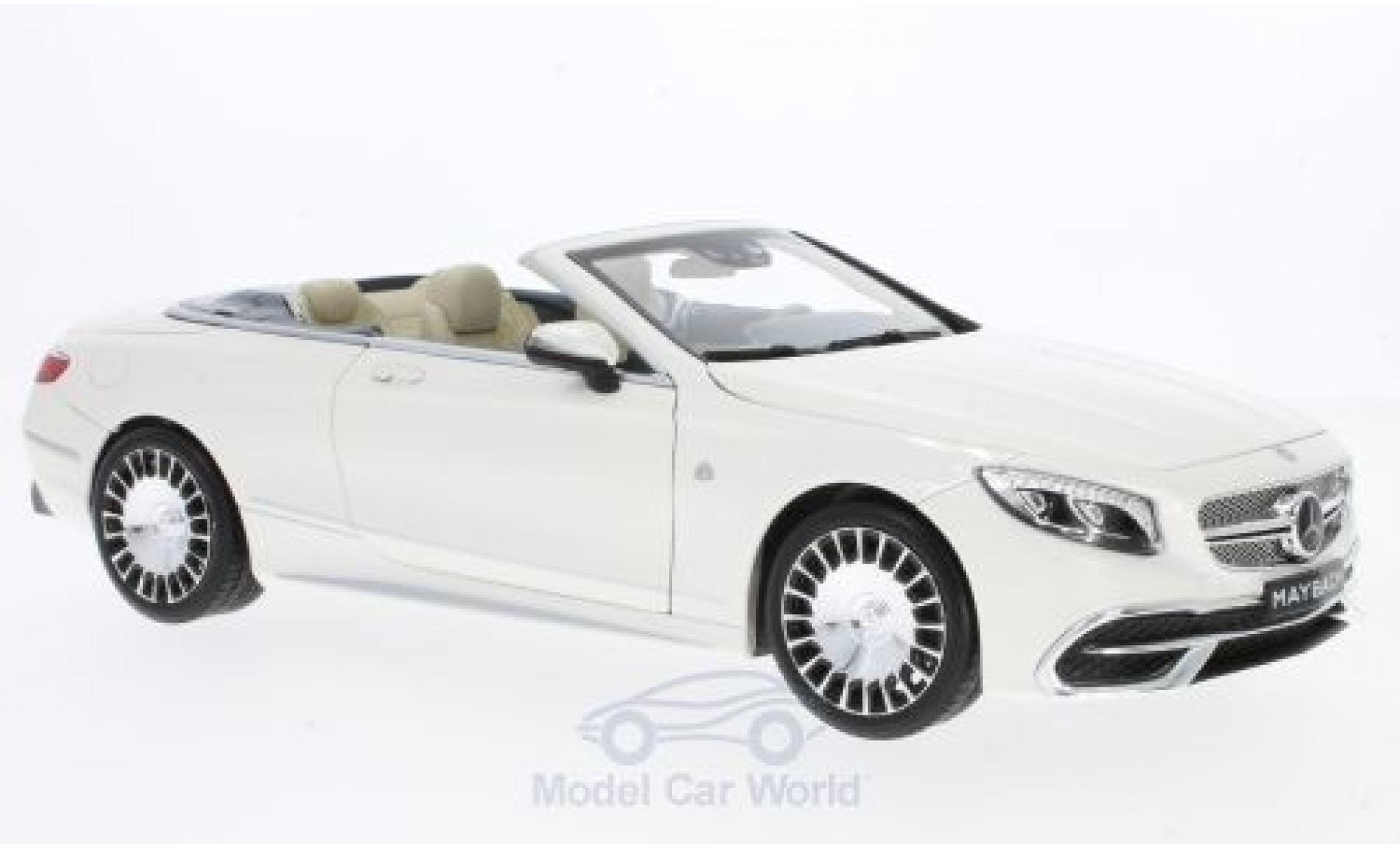 Mercedes Classe S 1/18 Norev -Maybach S650 Cabriolet bianco modellino in miniatura