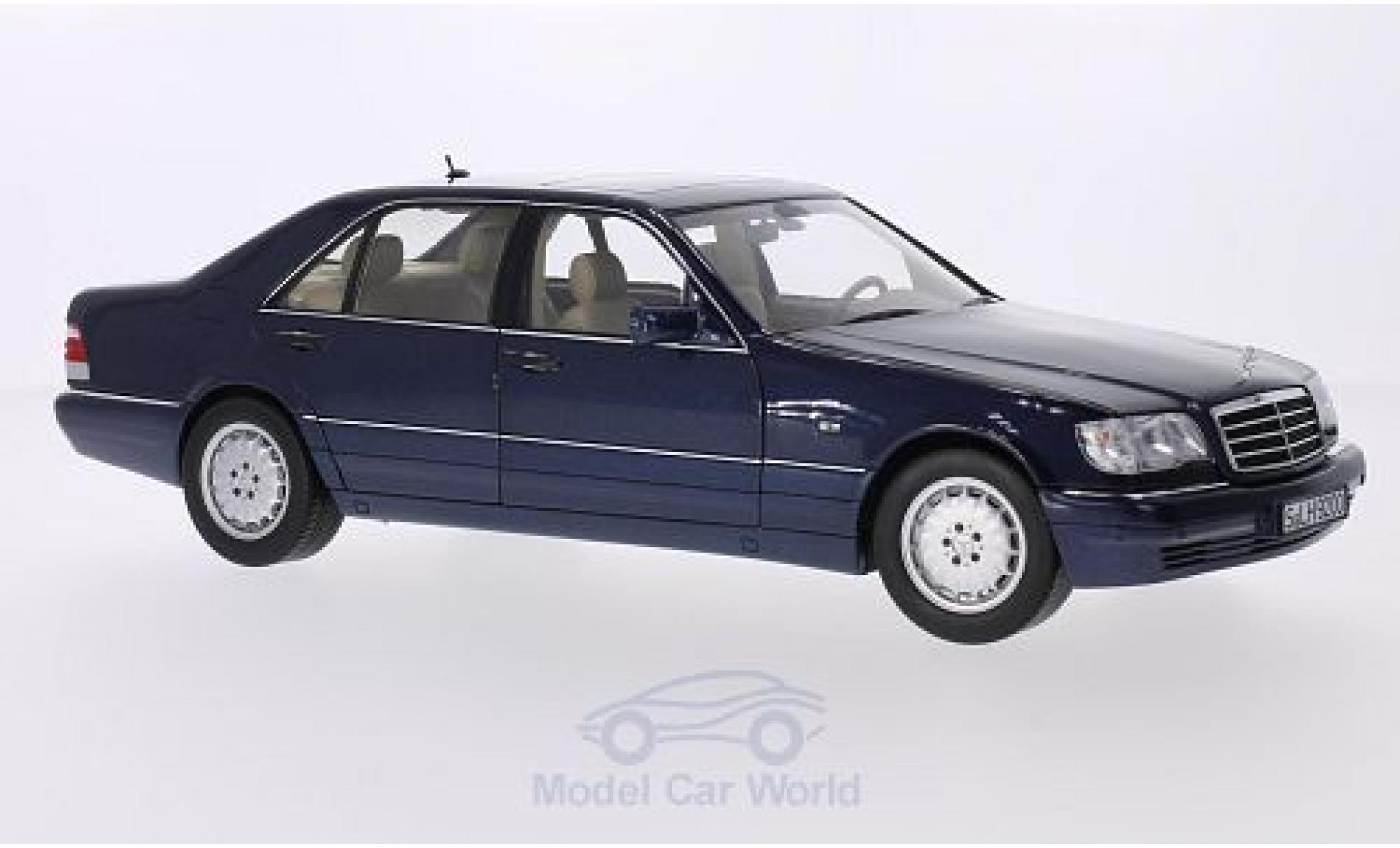 Mercedes Classe S 1/18 Norev S 500 L (W140) metallico blu modellino in miniatura