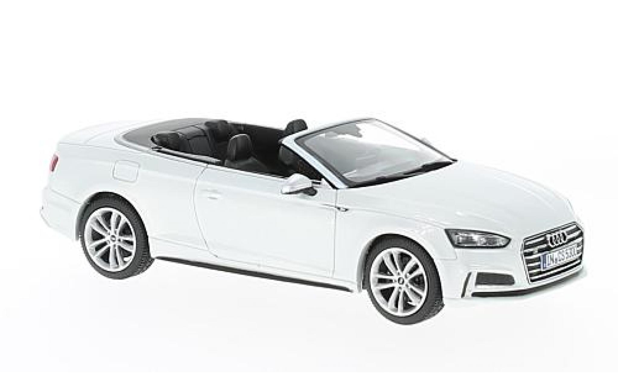 Audi S5 1/43 Paragon Cabriolet metallico bianco modellino in miniatura