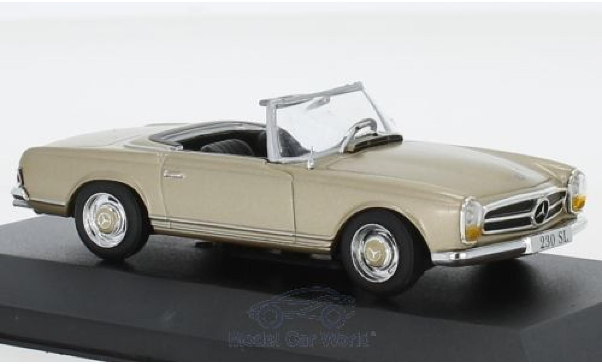 Mercedes 230 1/43 Pct SL (W113) metallico beige 1963 modellino in miniatura