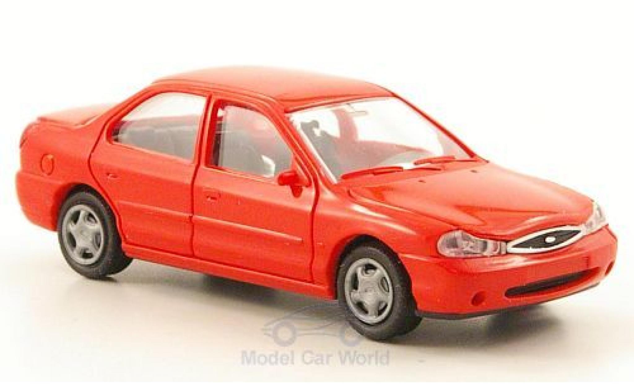 Ford Mondeo 1/87 Rietze MKII Stufenheck rosso 1996 ohne Vitrine modellino in miniatura